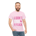 I Don’t Give a Flock – Women’s Heavy Cotton Flamingo Graphic T-Shirt