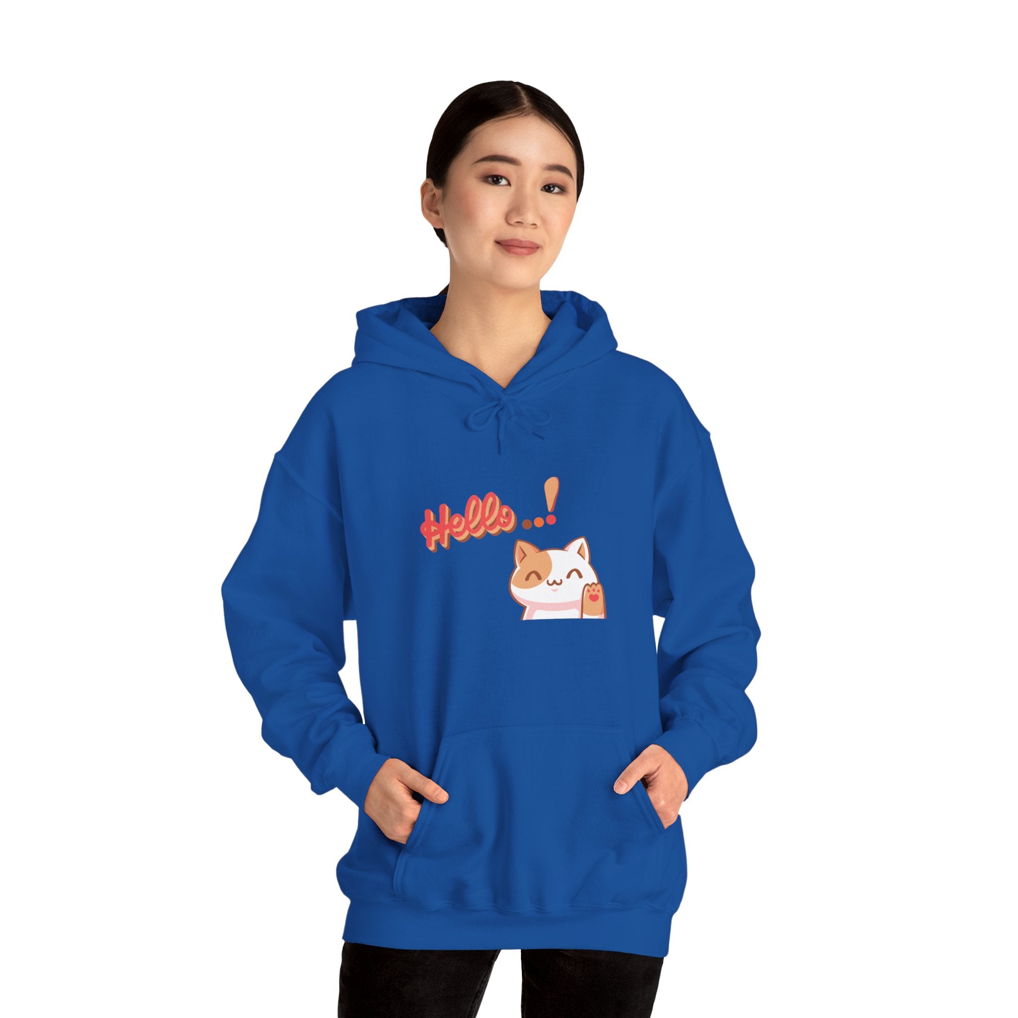 Cute Cat Graphic Hoodie - Unisex Hoodie