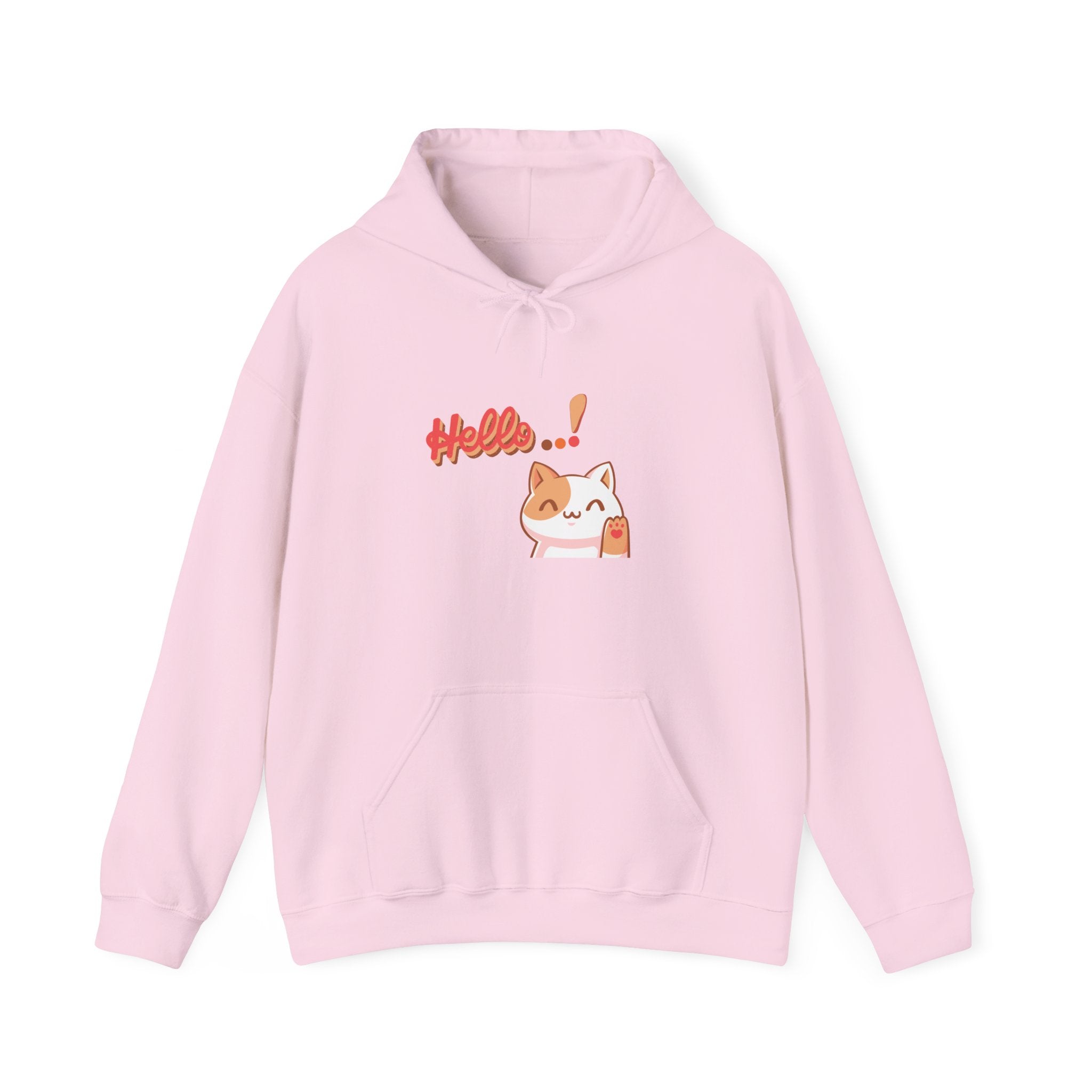 Hello Cat Hoodie – Cozy Unisex Graphic Sweatshirt