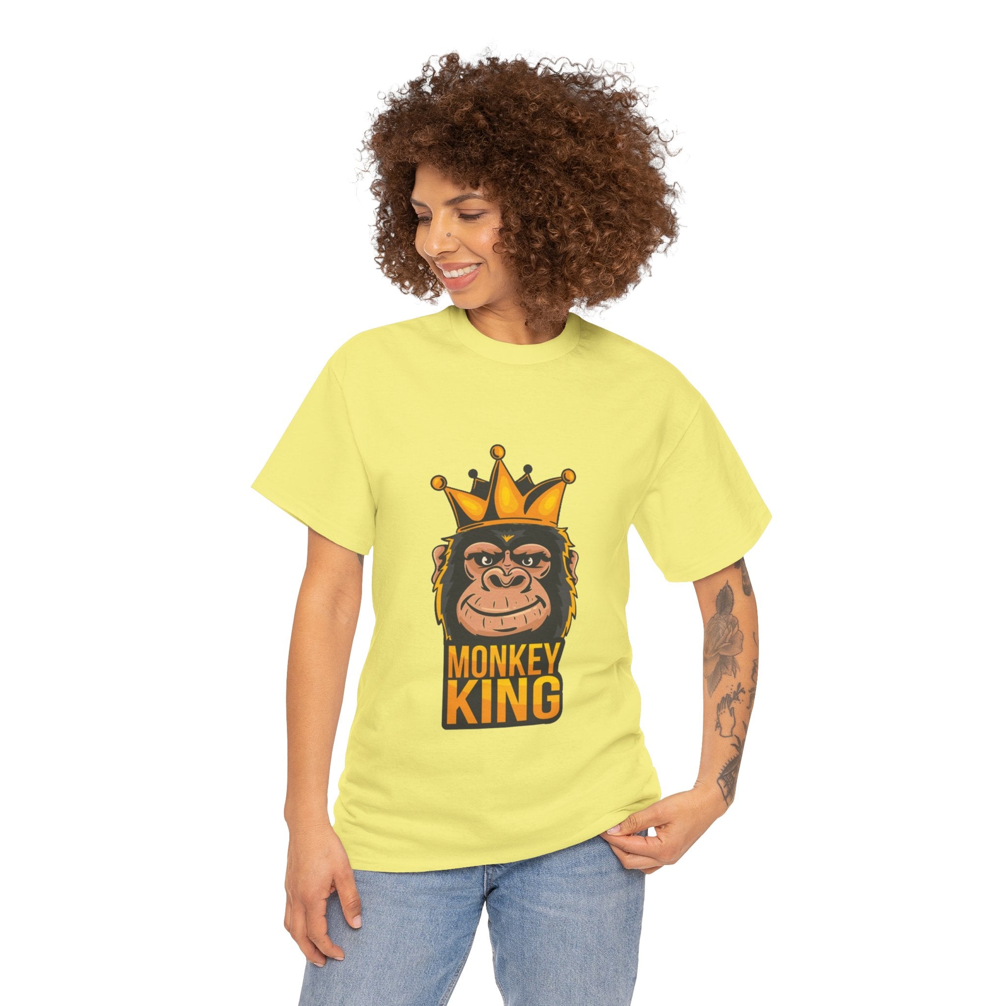 Monkey King – Women’s Funny Graphic Heavy Cotton T-Shirt