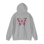 Pink Butterfly Hoodie – Cozy Unisex Nature Aesthetic Wear