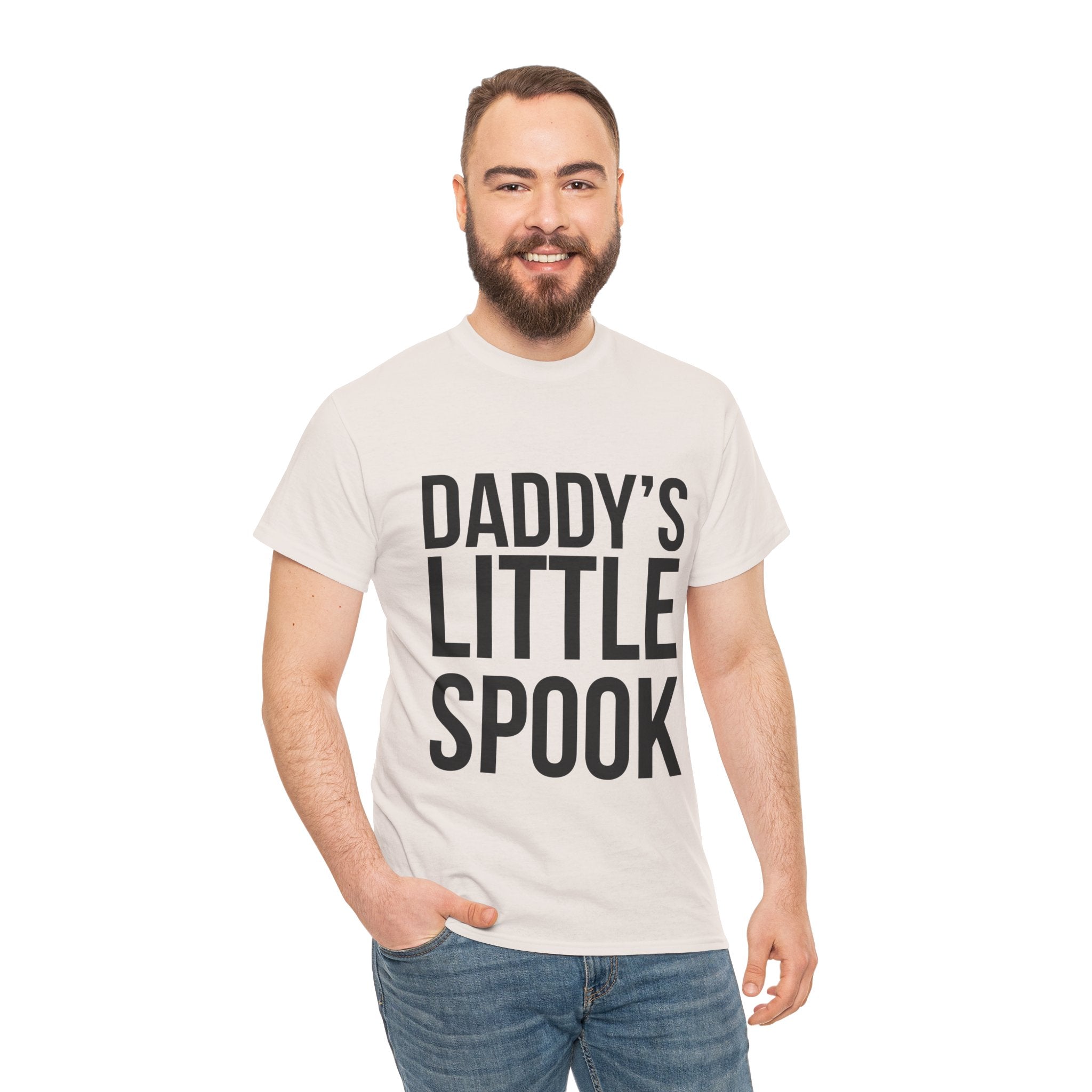 Daddy’s Little Spook – Men’s Halloween Heavy Cotton T-Shirt