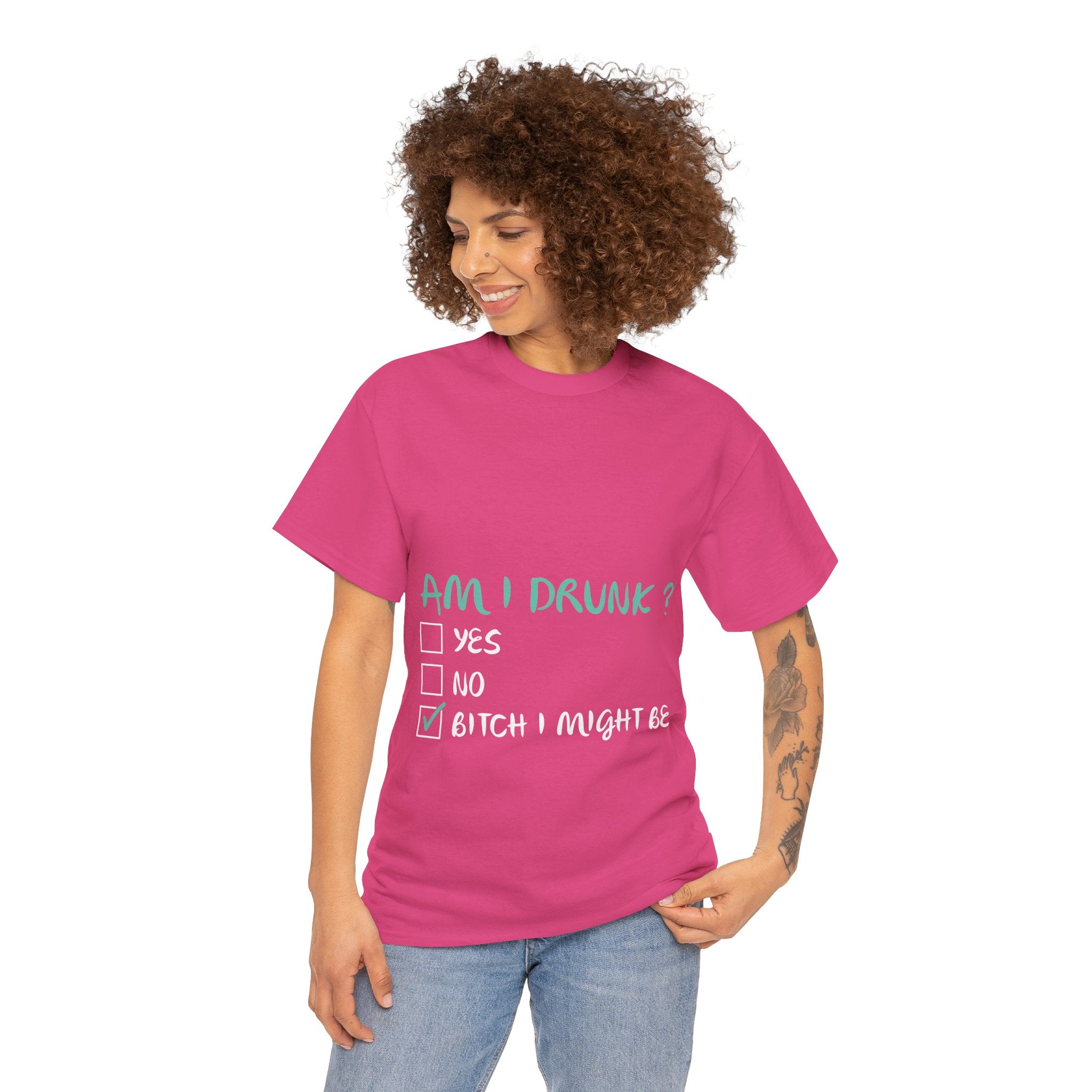 Am I Drunk? – Women’s Funny Party Heavy Cotton T-Shirt