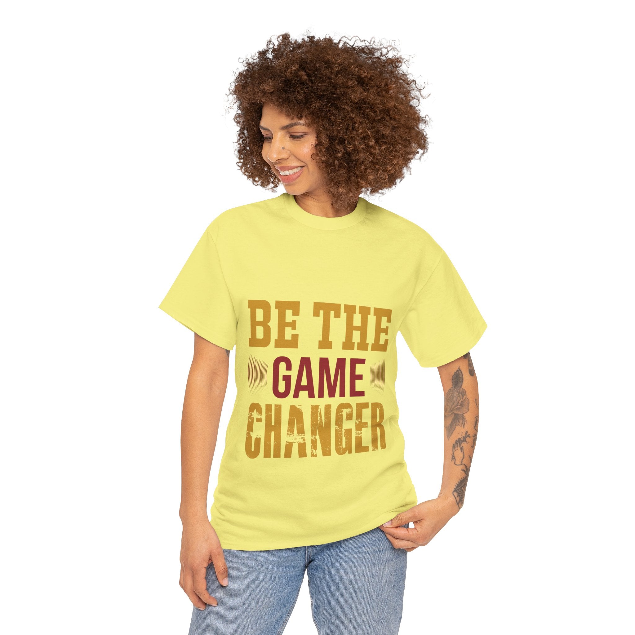 Be the Game Changer – Women’s Motivational Heavy Cotton T-Shirt