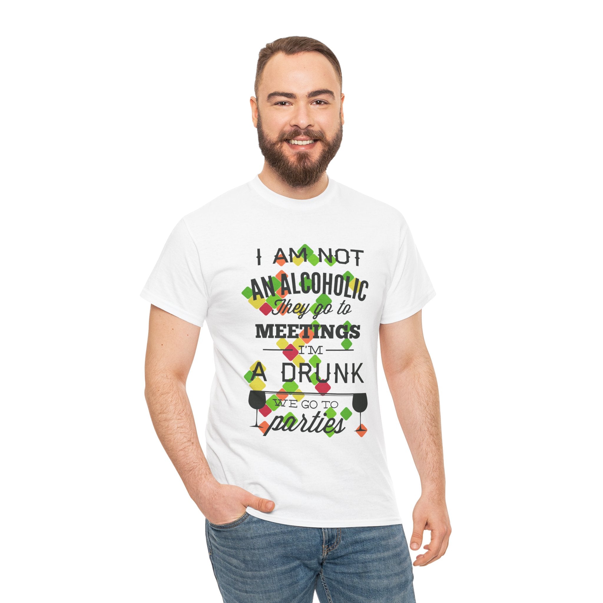 Party Hard – Men’s Heavy Cotton Funny Drunk T-Shirt