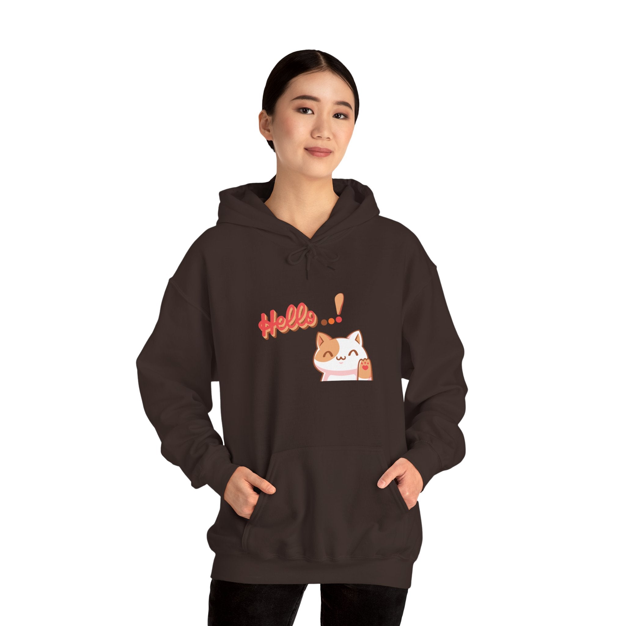 Cute Cat Graphic Hoodie - Unisex Hoodie