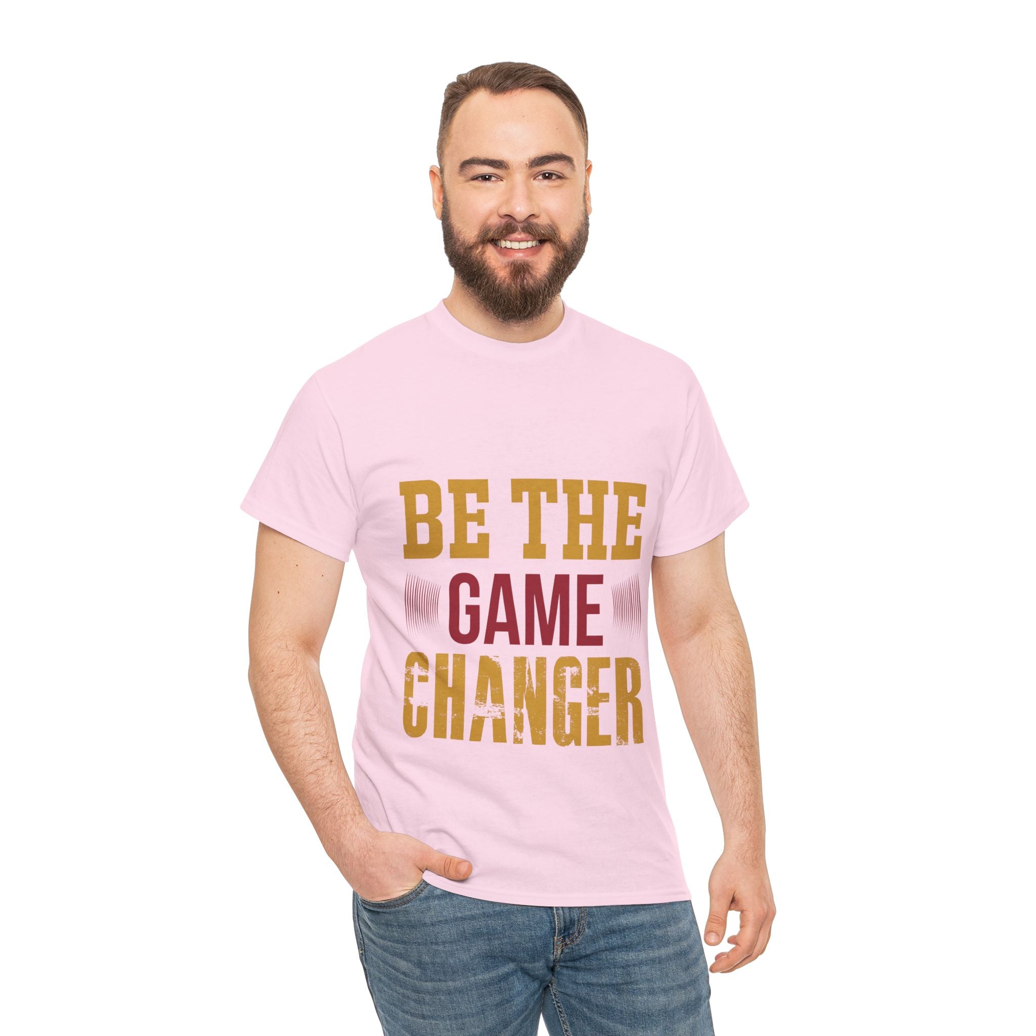 Be the Game Changer – Men’s Motivational Heavy Cotton T-Shirt