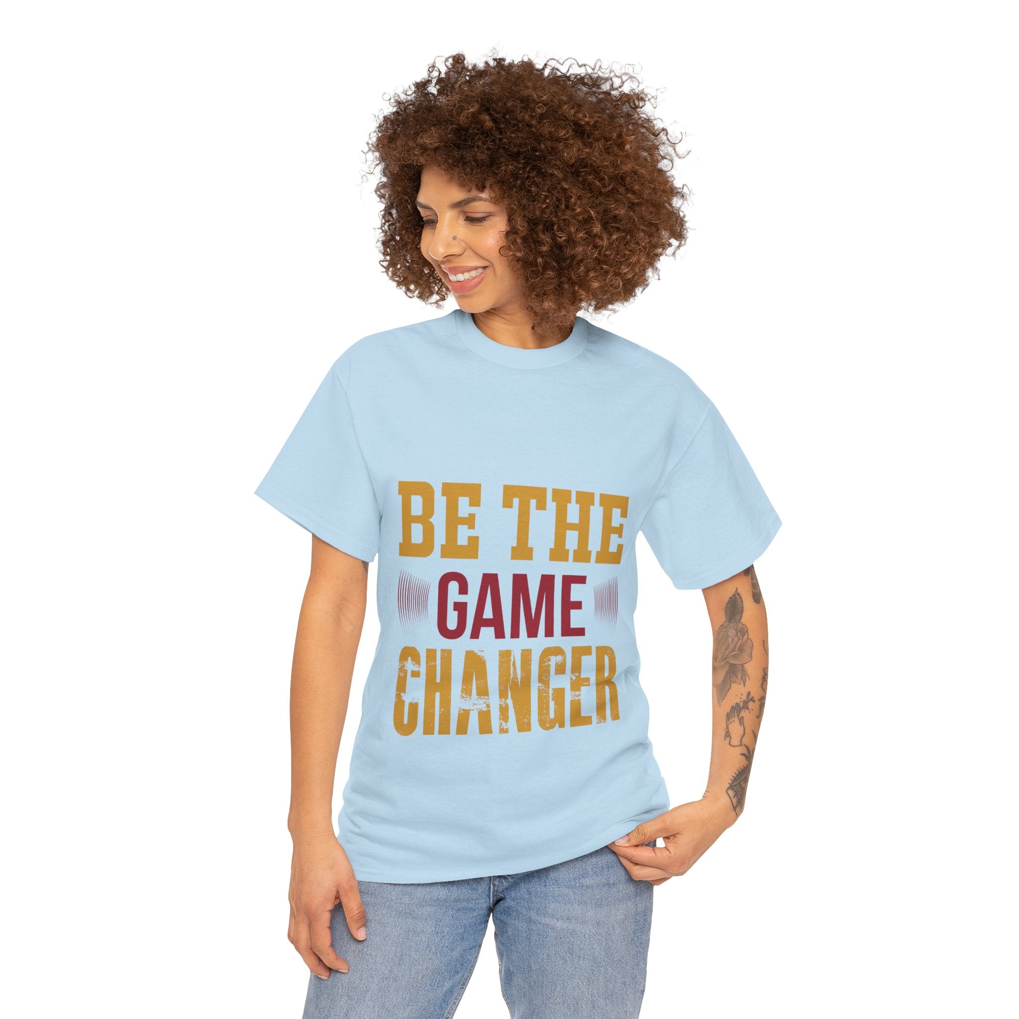 Be the Game Changer – Women’s Motivational Heavy Cotton T-Shirt