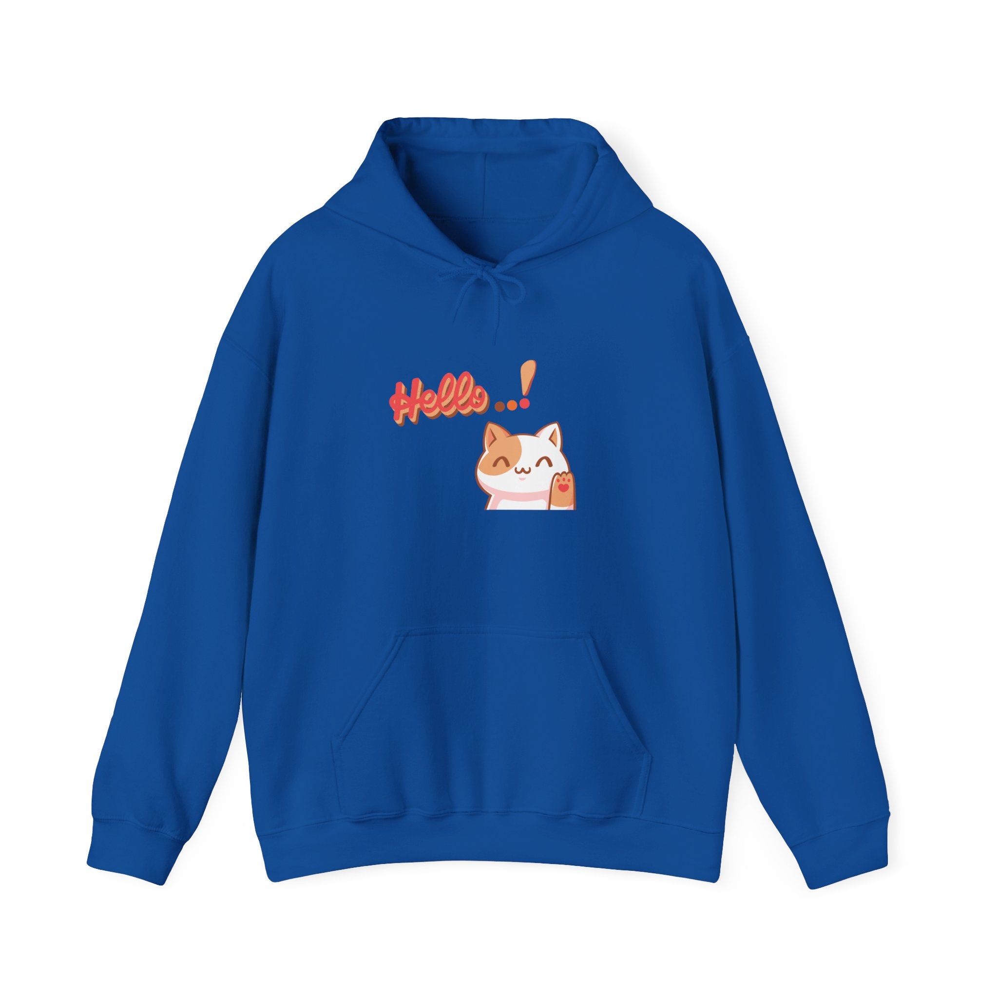 Hello Cat Hoodie – Cozy Unisex Graphic Sweatshirt