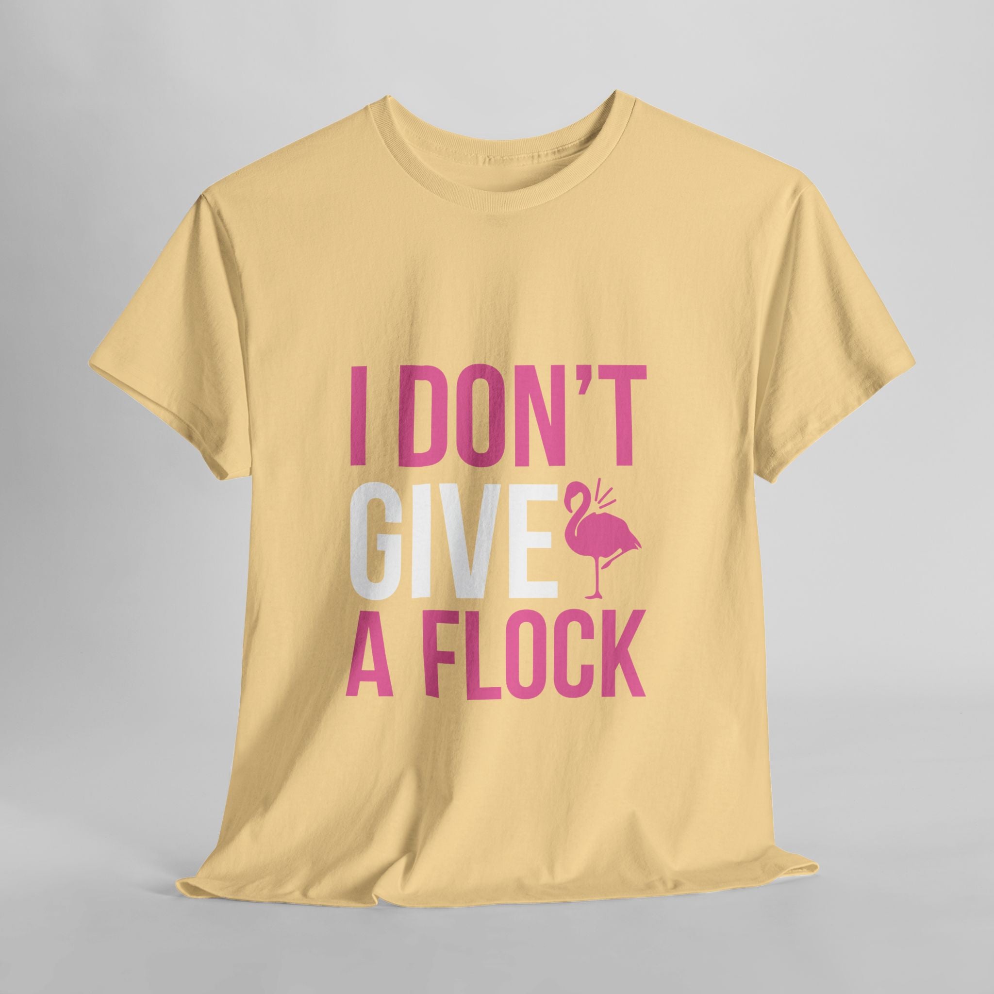 I Don’t Flock – Men’s Heavy Cotton Flamingo Graphic T-Shirt