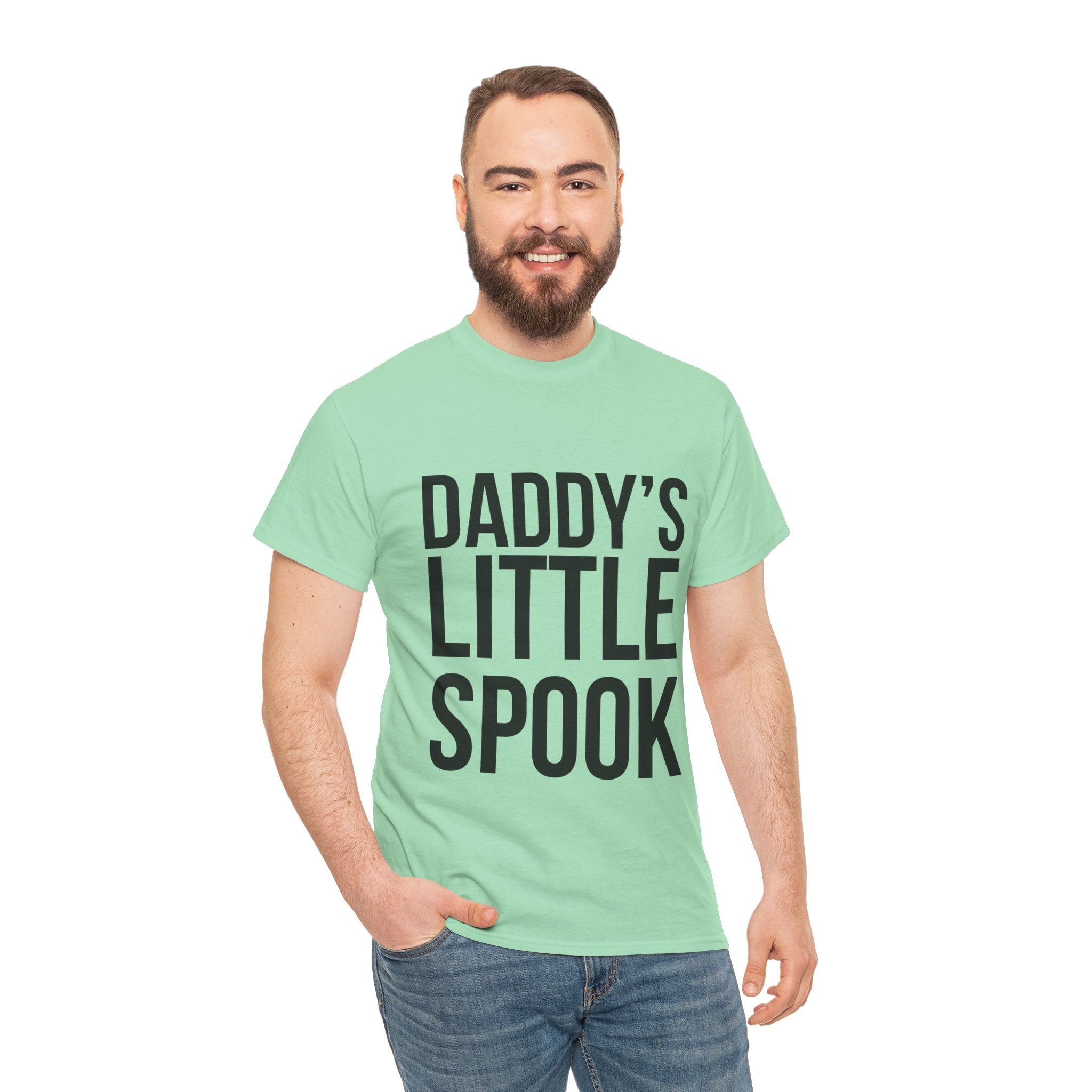 Daddy’s Little Spook – Men’s Halloween Heavy Cotton T-Shirt