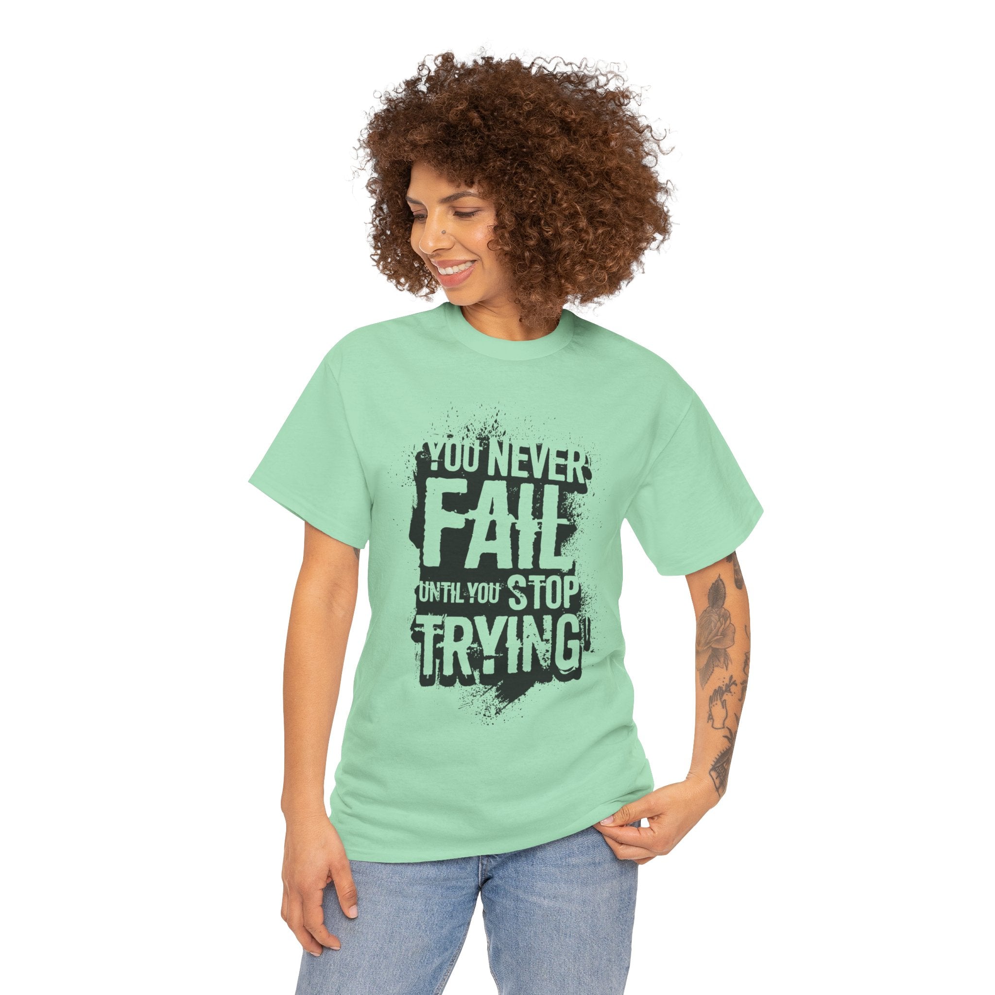 Well Done Is Better Than Well Said – Women’s Inspirational Heavy Cotton T-Shirt