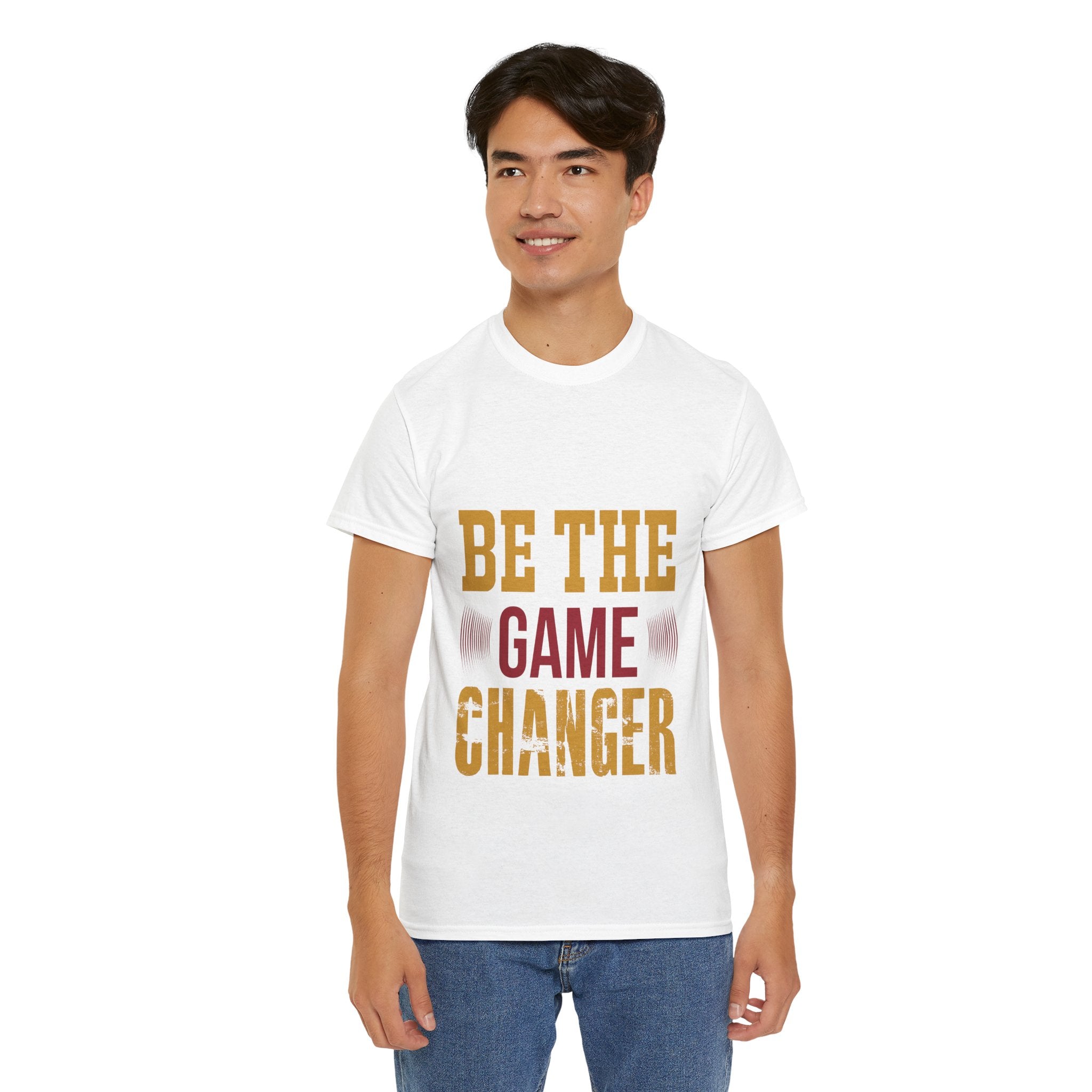 Be the Game Changer – Men’s Motivational Heavy Cotton T-Shirt
