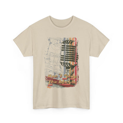 Retro Music Mic Unisex Heavy Cotton Tee - Perfect for Music Lovers & Events