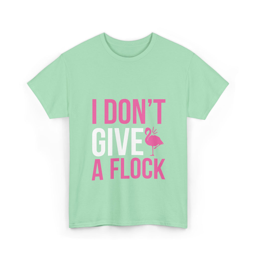 I Don’t Give a Flock – Women’s Heavy Cotton Flamingo Graphic T-Shirt
