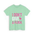 I Don’t Give a Flock – Women’s Heavy Cotton Flamingo Graphic T-Shirt