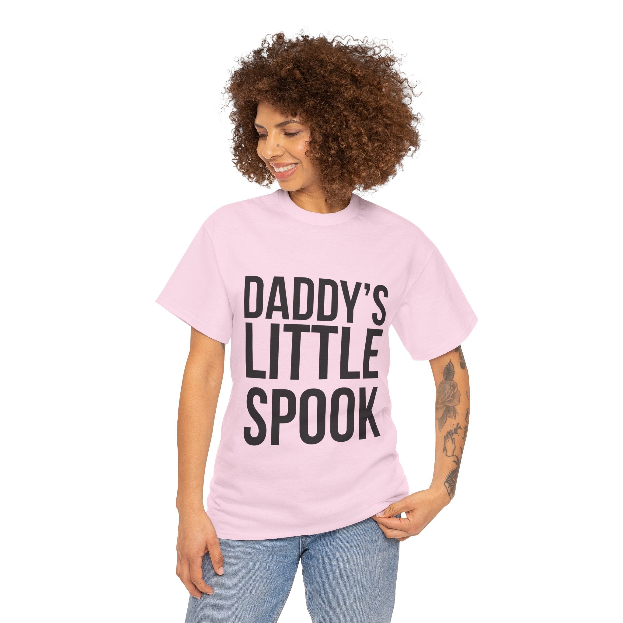 Daddy’s Little Spook – Women’s Halloween Heavy Cotton T-Shirt