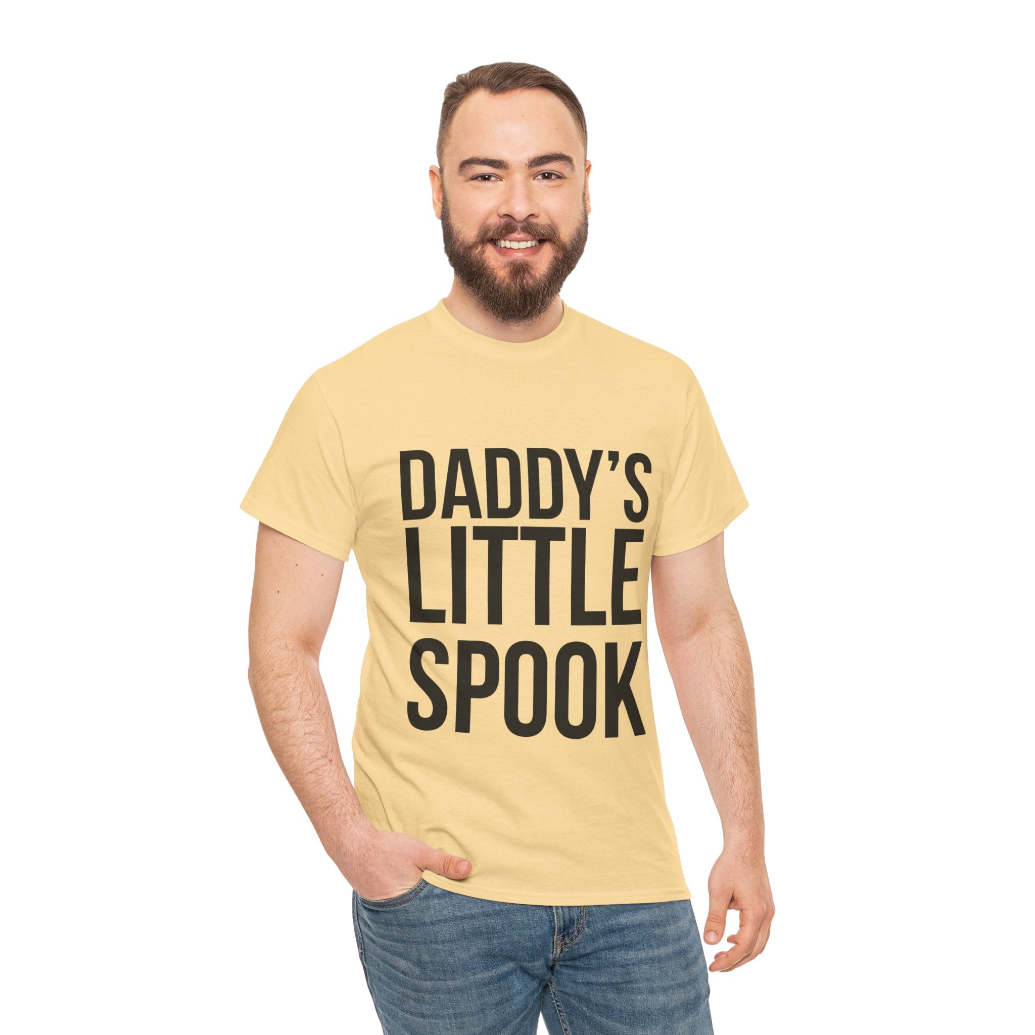 Daddy’s Little Spook – Men’s Halloween Heavy Cotton T-Shirt