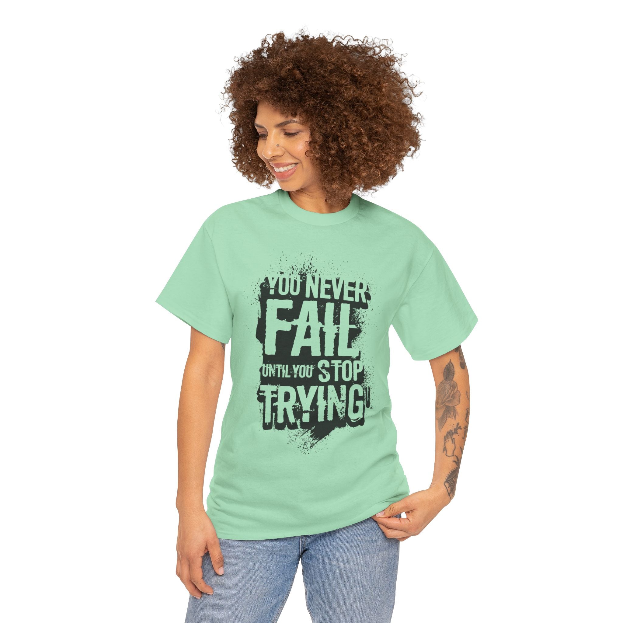 Well Done Is Better Than Well Said – Women’s Inspirational Heavy Cotton T-Shirt