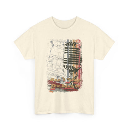 Retro Music Mic Unisex Heavy Cotton Tee - Perfect for Music Lovers & Events