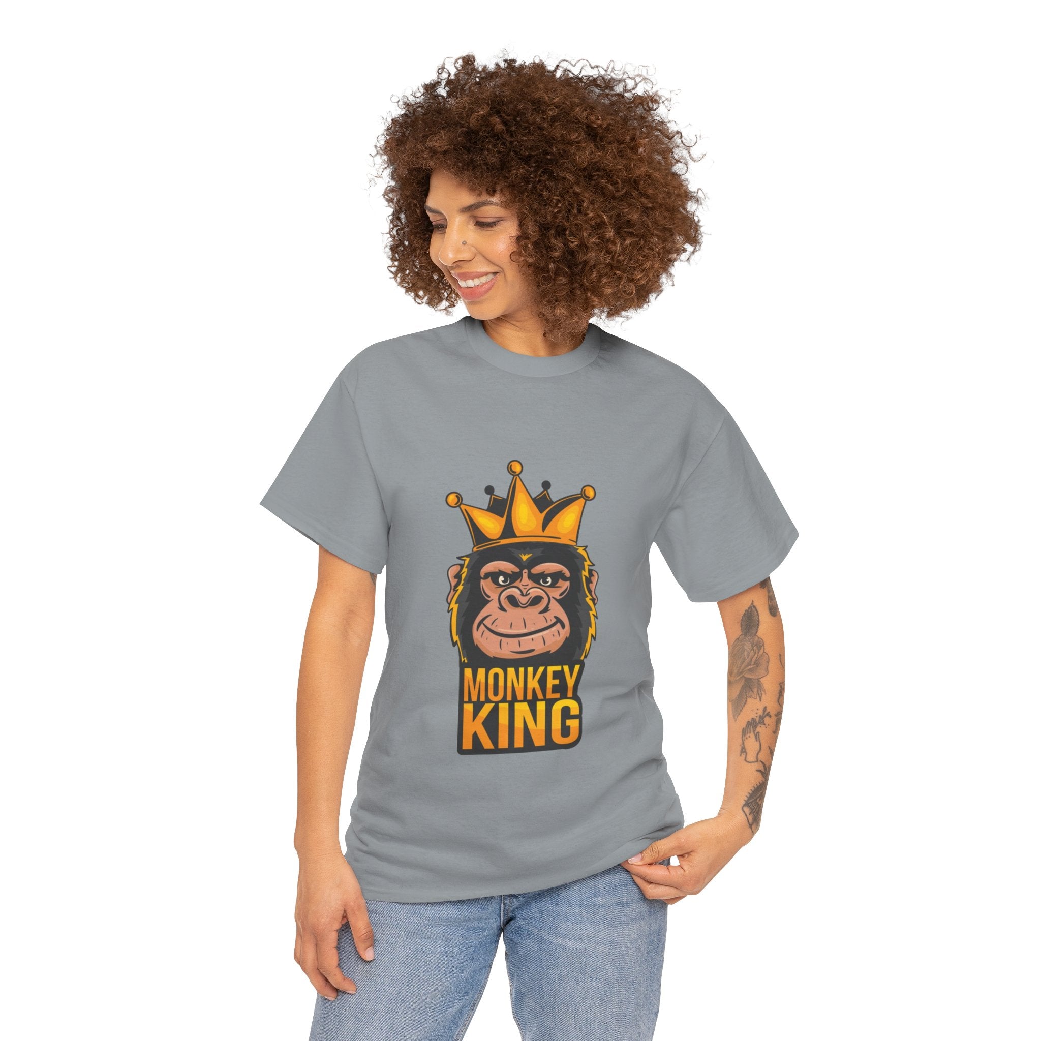 Monkey King – Women’s Funny Graphic Heavy Cotton T-Shirt