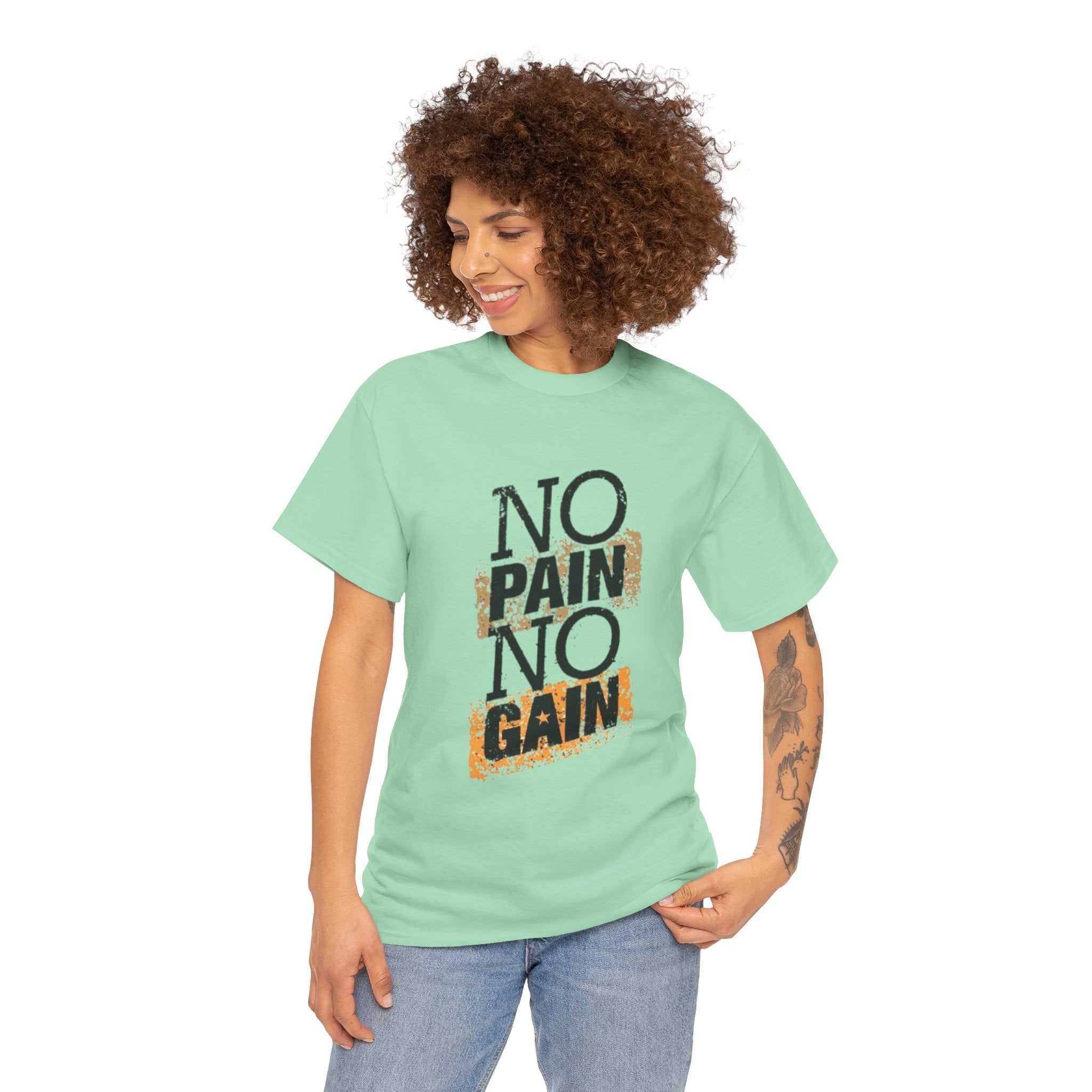 No Pain No Gain – Women’s Heavy Cotton Motivational T-Shirt