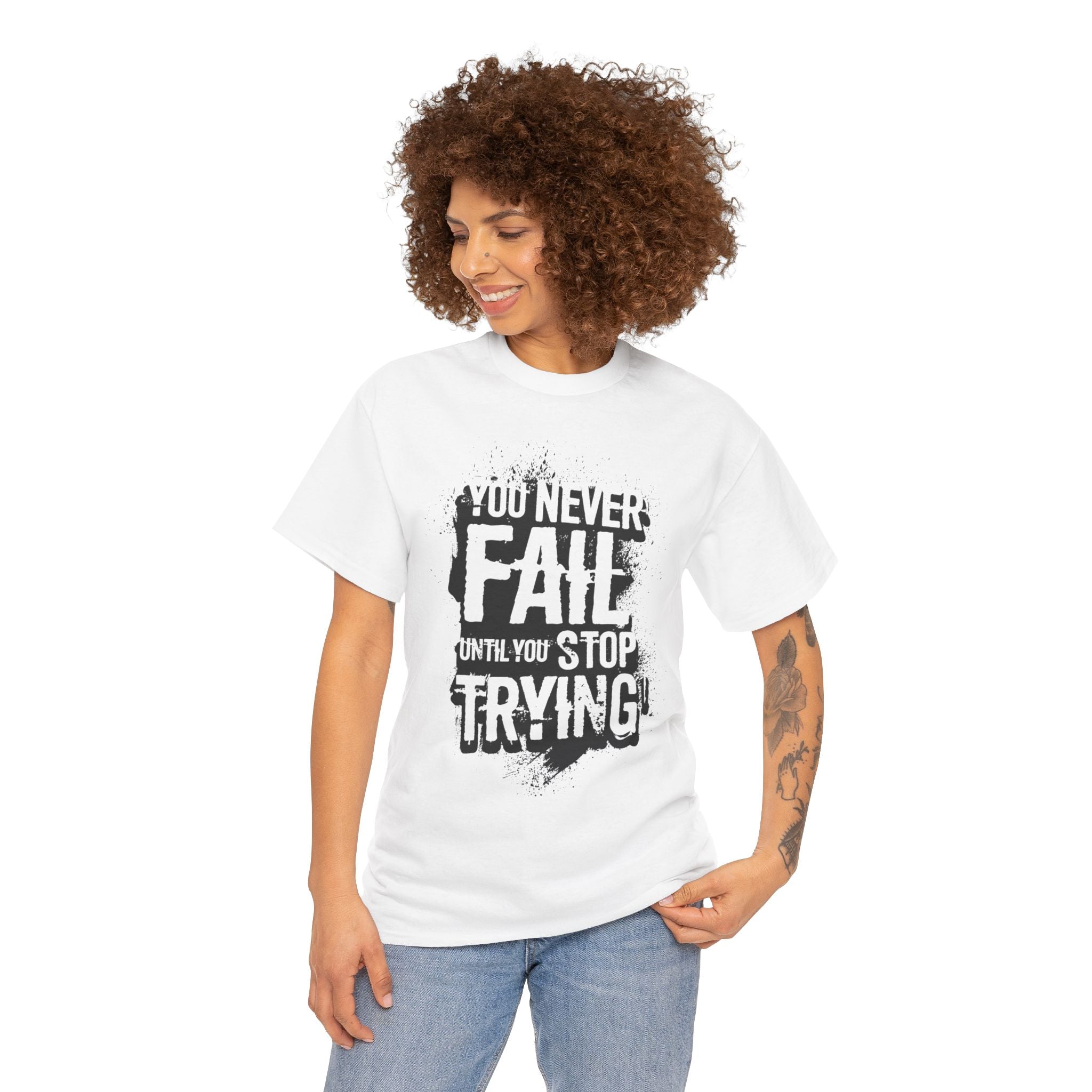 Well Done Is Better Than Well Said – Women’s Inspirational Heavy Cotton T-Shirt