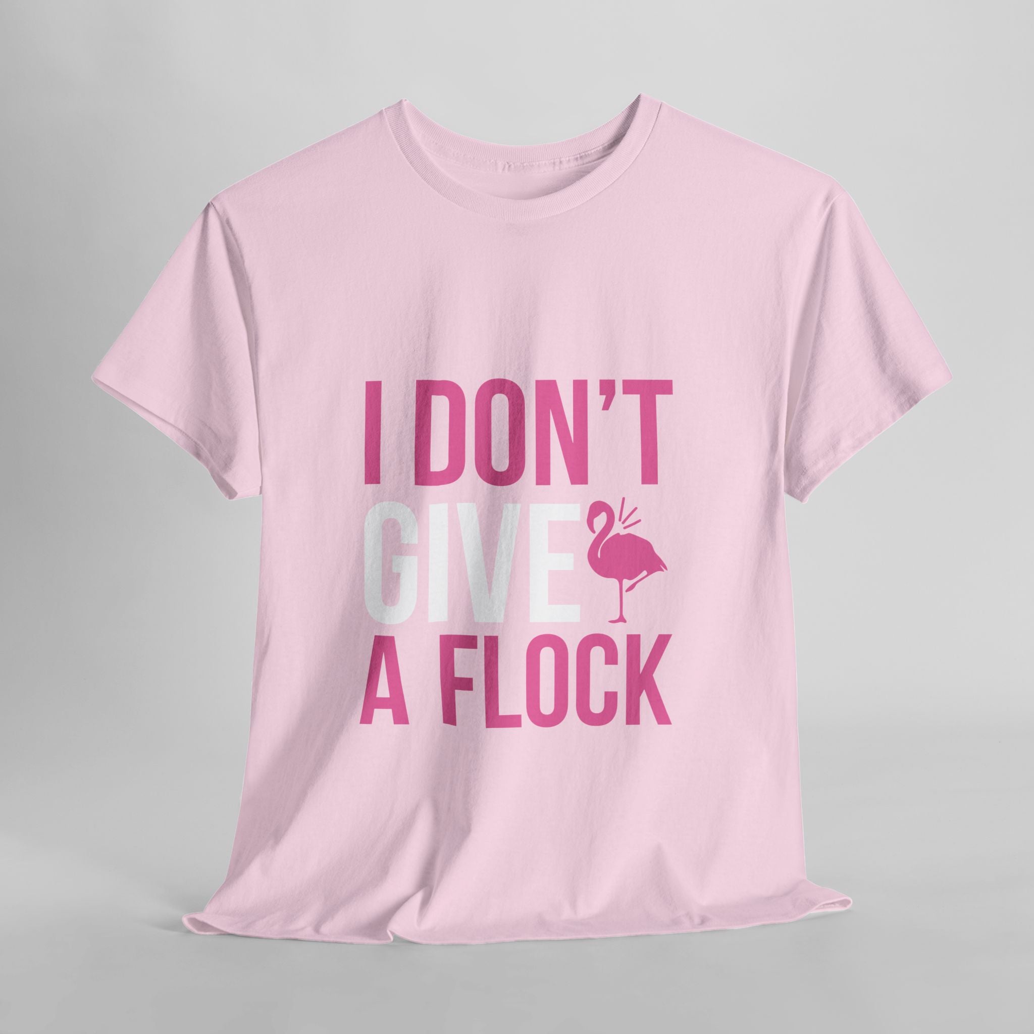 I Don’t Flock – Men’s Heavy Cotton Flamingo Graphic T-Shirt