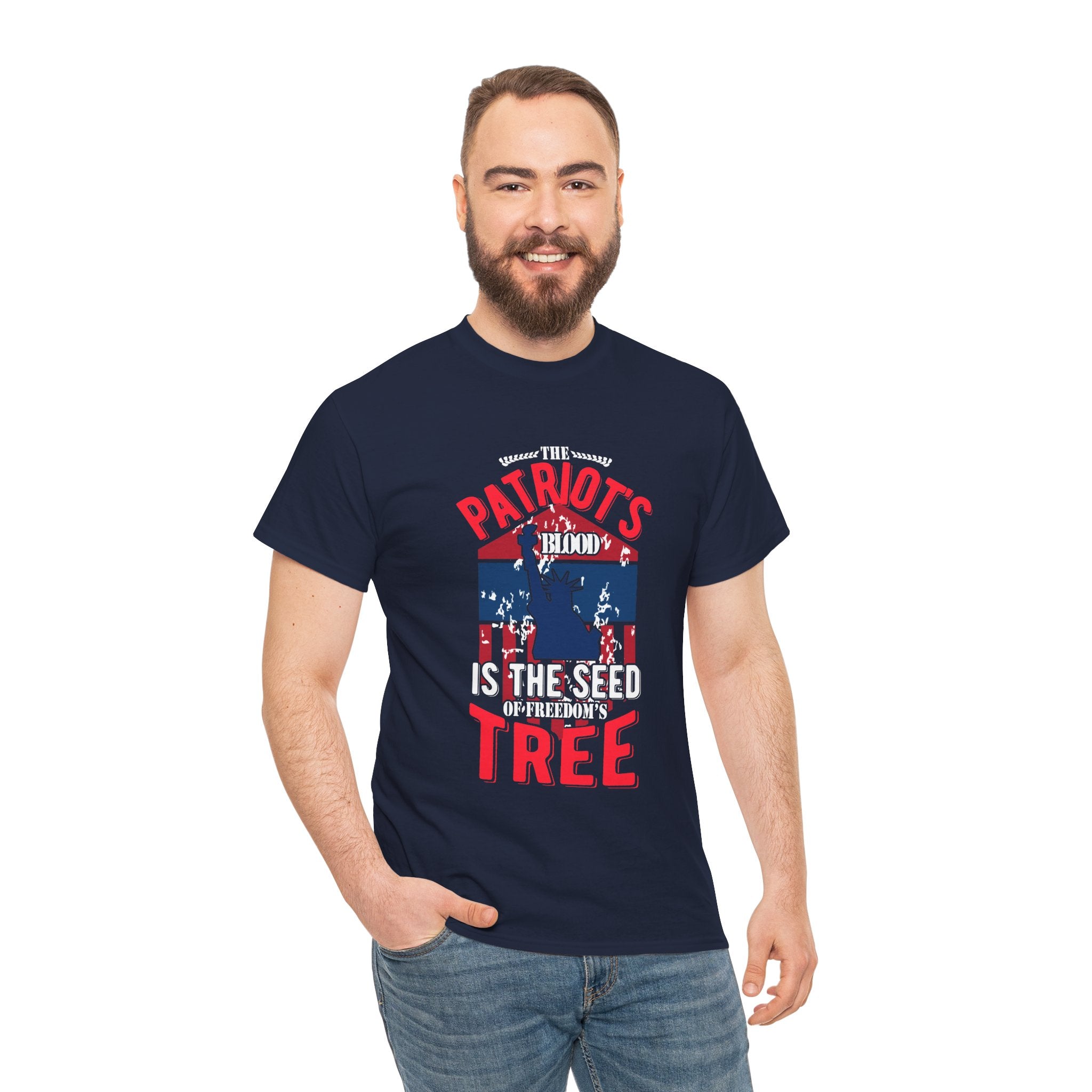 Men’s Patriotic Tree Tee – Celebrate Independence with American Pride