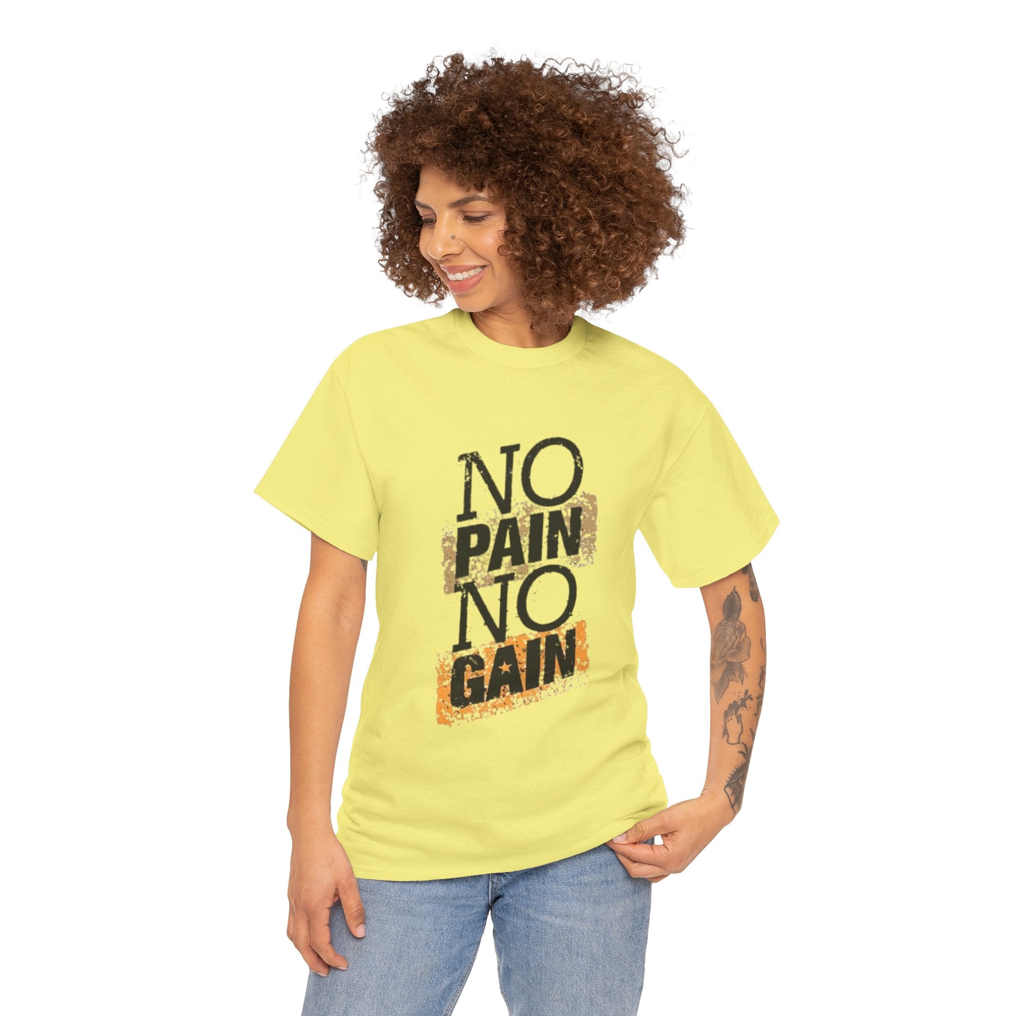 No Pain No Gain – Women’s Heavy Cotton Motivational T-Shirt