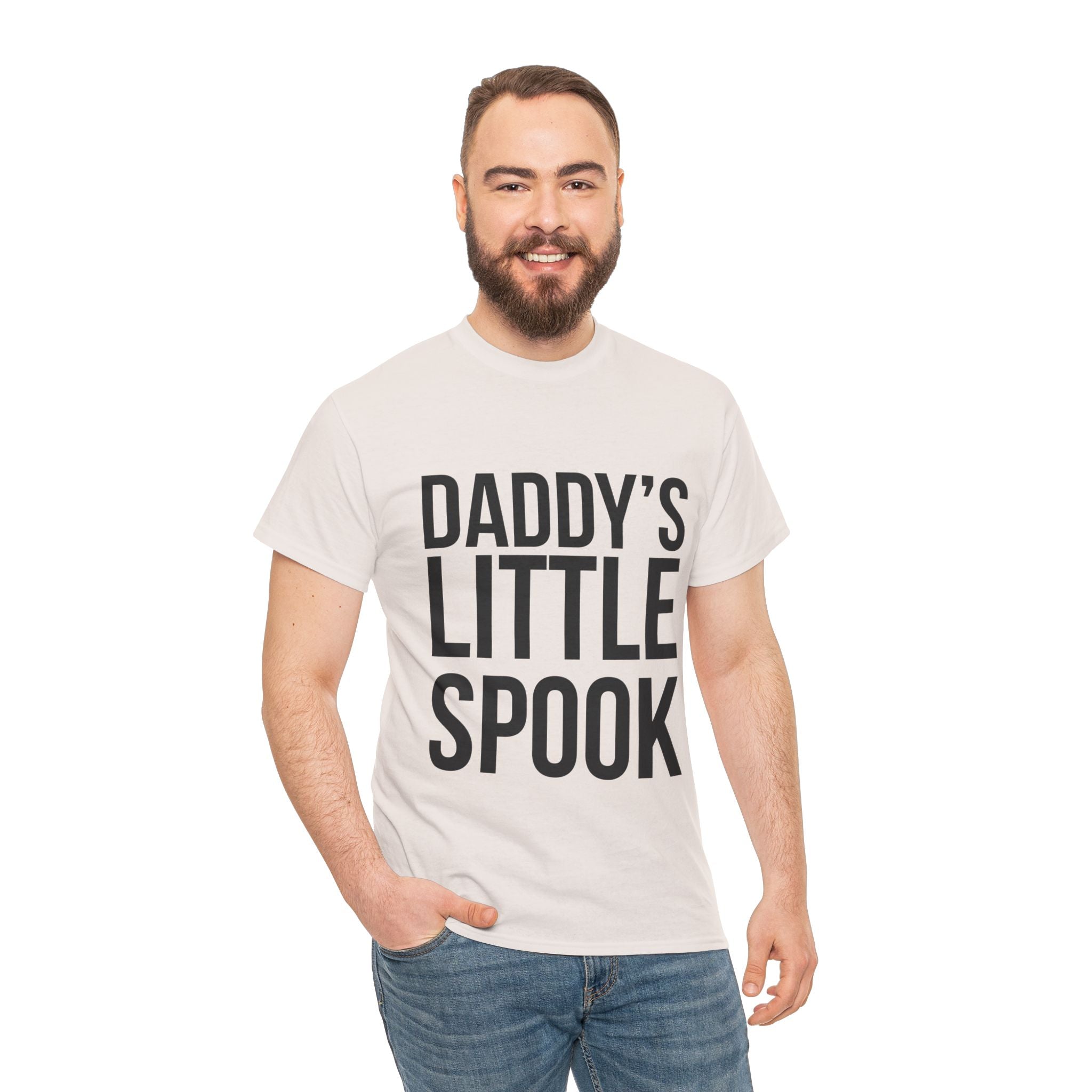 Daddy’s Little Spook – Men’s Halloween Heavy Cotton T-Shirt