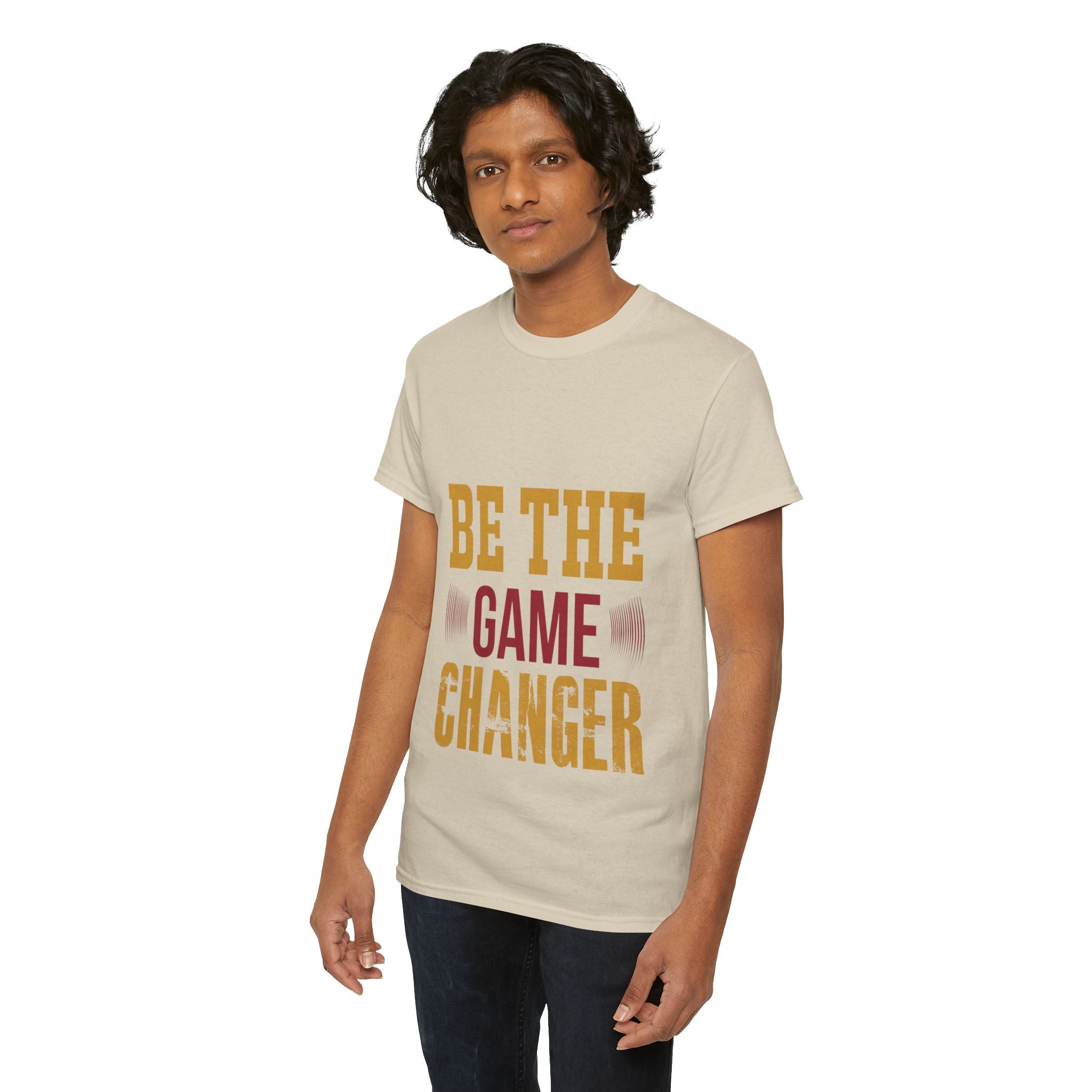 Be the Game Changer – Men’s Motivational Heavy Cotton T-Shirt