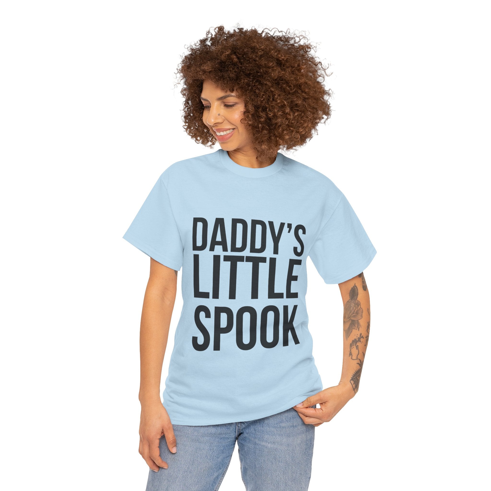 Daddy’s Little Spook – Women’s Halloween Heavy Cotton T-Shirt