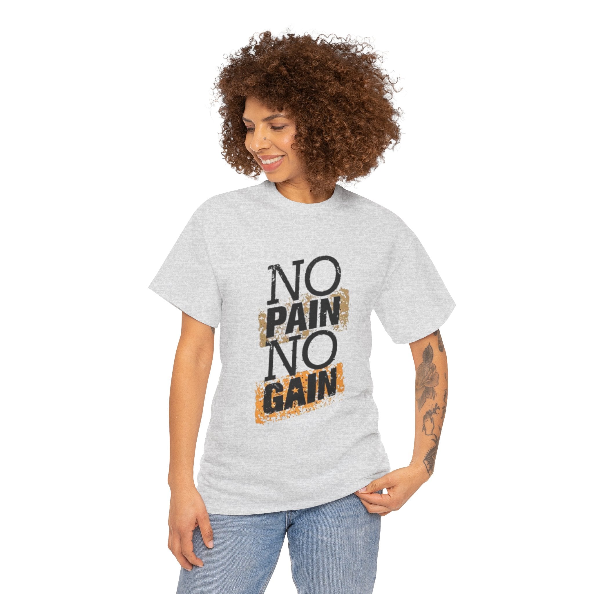 No Pain No Gain – Women’s Heavy Cotton Motivational T-Shirt