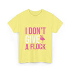 I Don’t Give a Flock – Women’s Heavy Cotton Flamingo Graphic T-Shirt