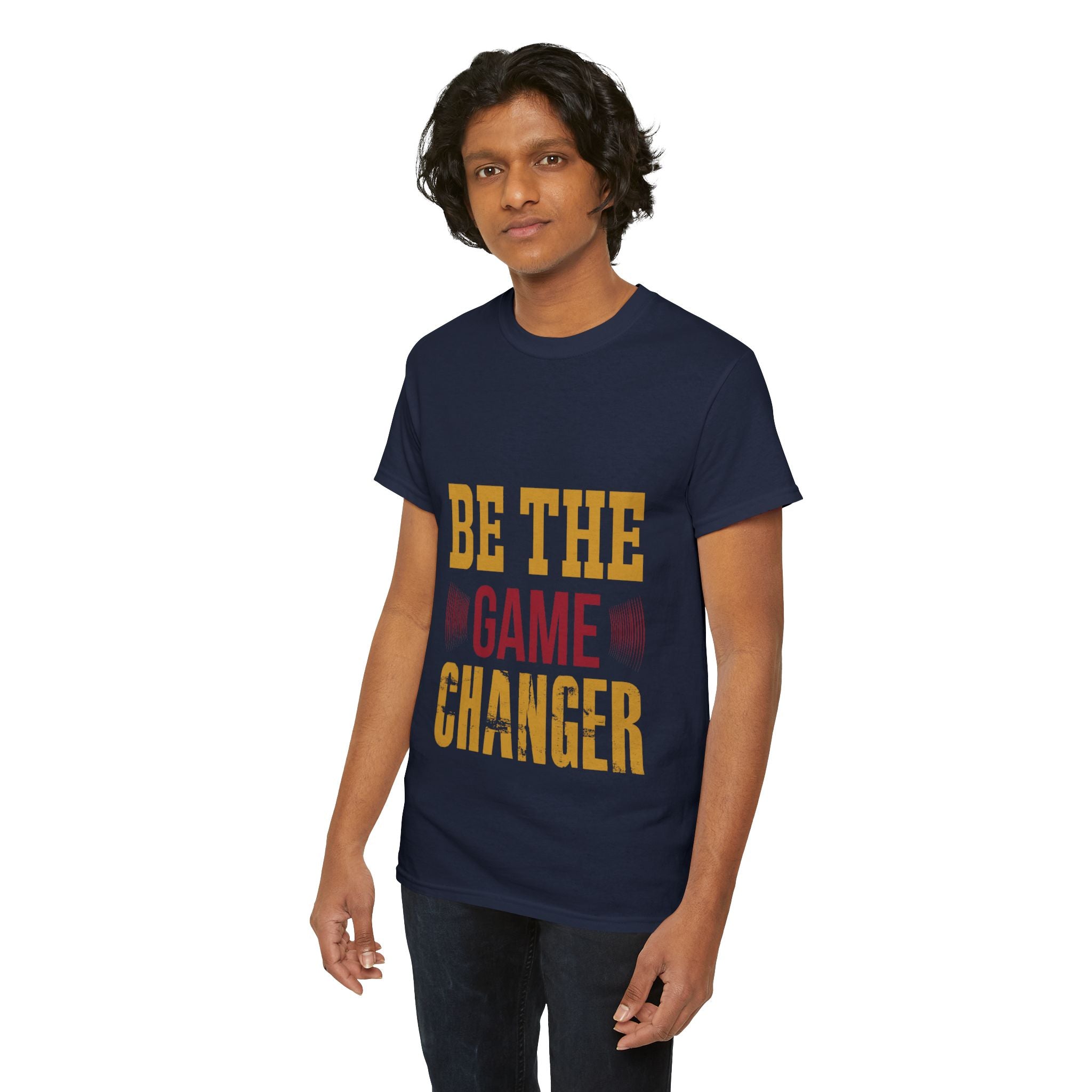 Be the Game Changer – Men’s Motivational Heavy Cotton T-Shirt