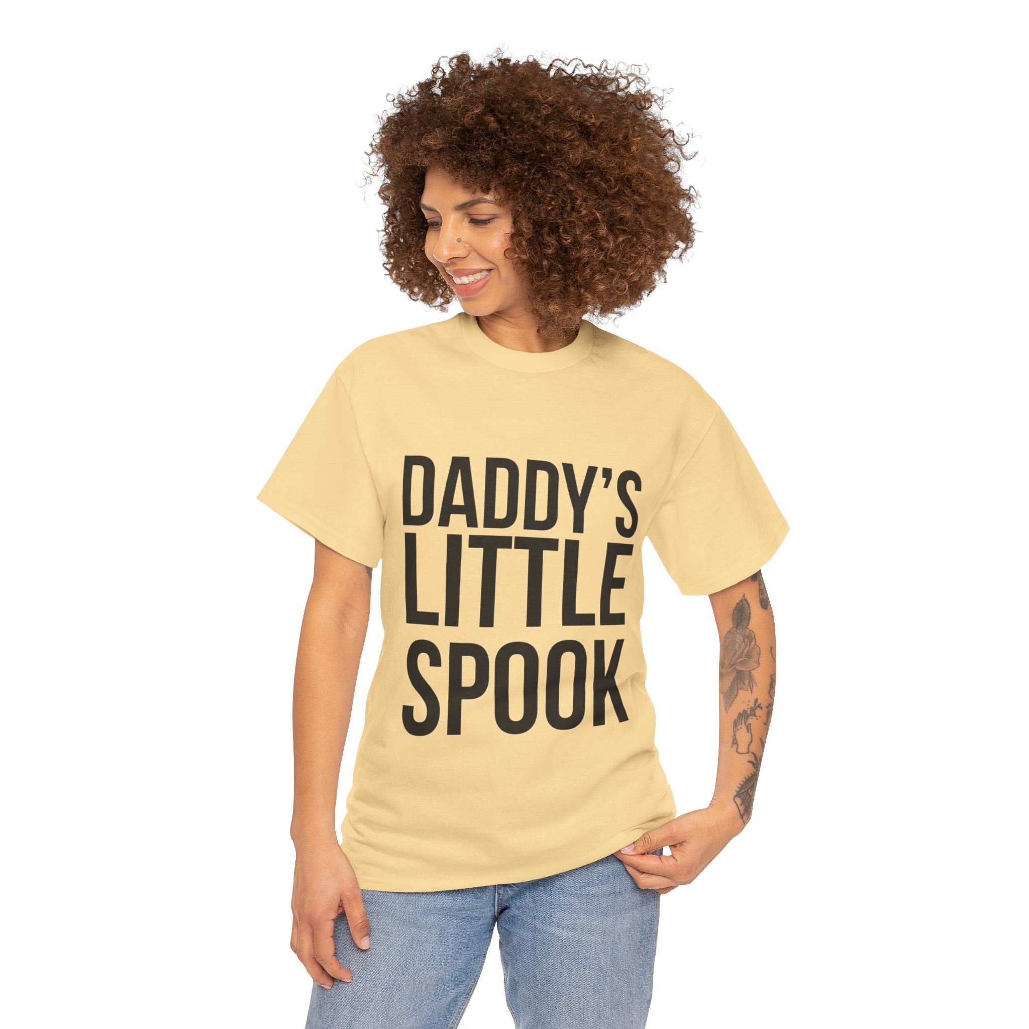Daddy’s Little Spook – Women’s Halloween Heavy Cotton T-Shirt