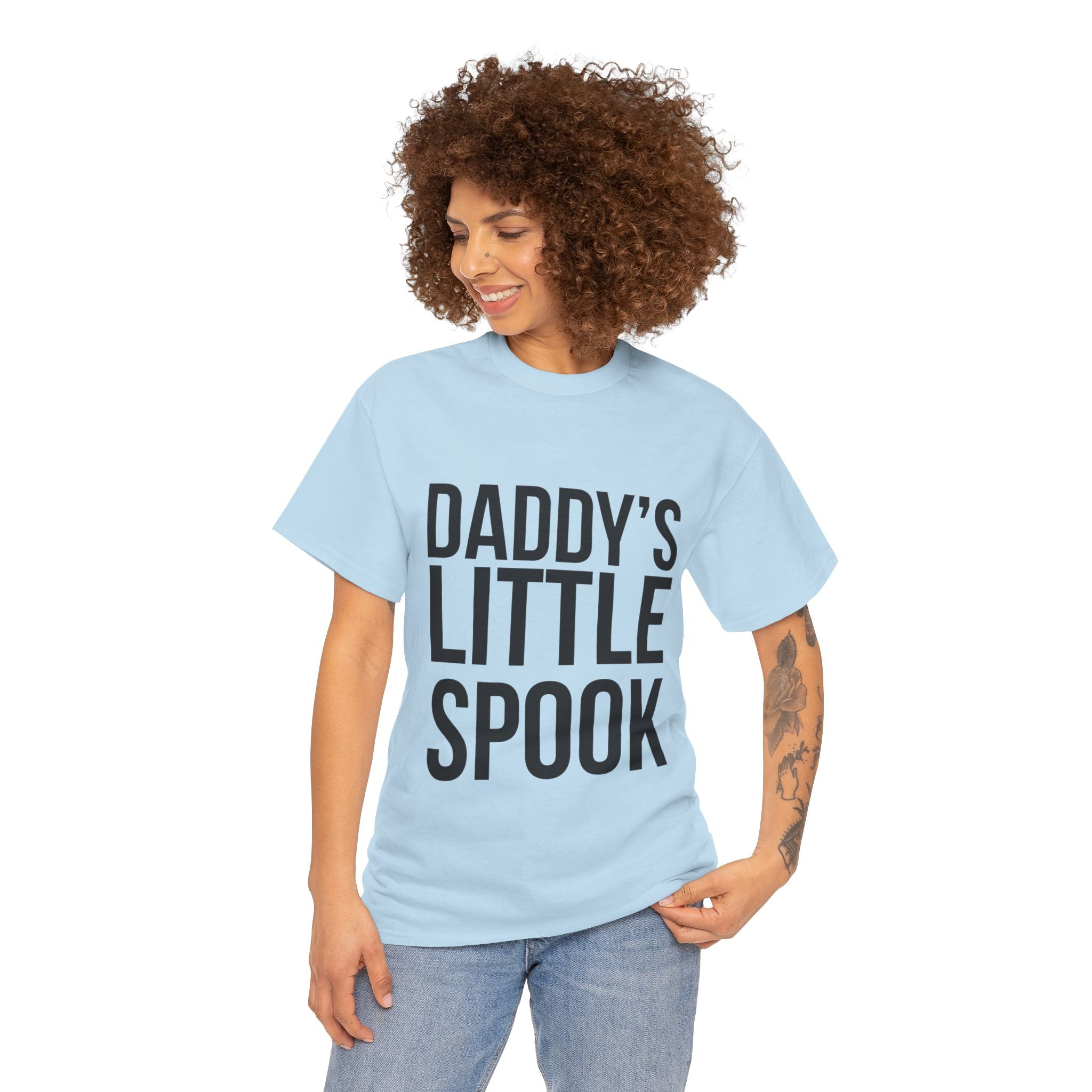 Daddy’s Little Spook – Women’s Halloween Heavy Cotton T-Shirt