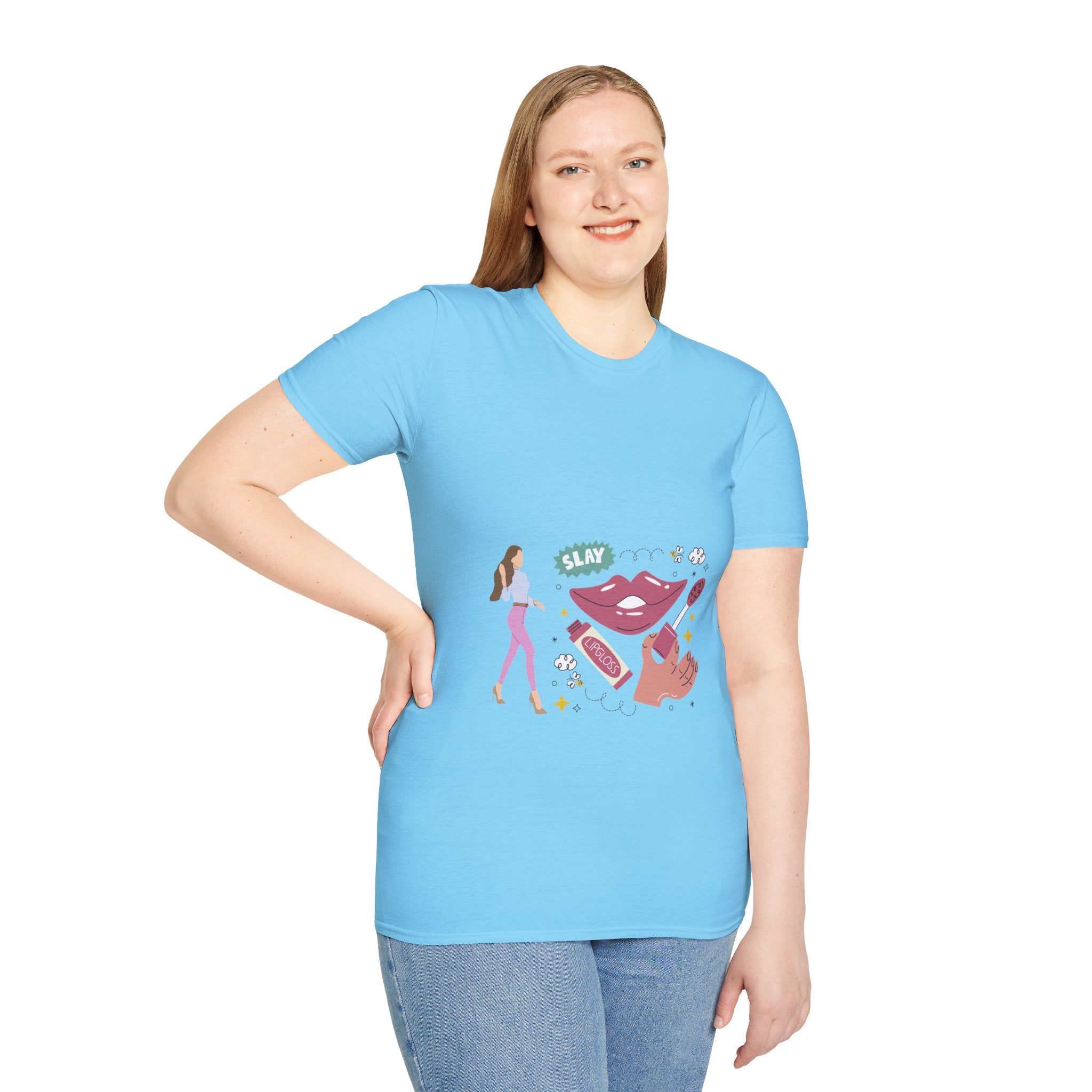 Slay All Day Graphic Tee, Women’s Empowerment T-Shirt, Chic Casual Wear, Gift for Stylish Friends
