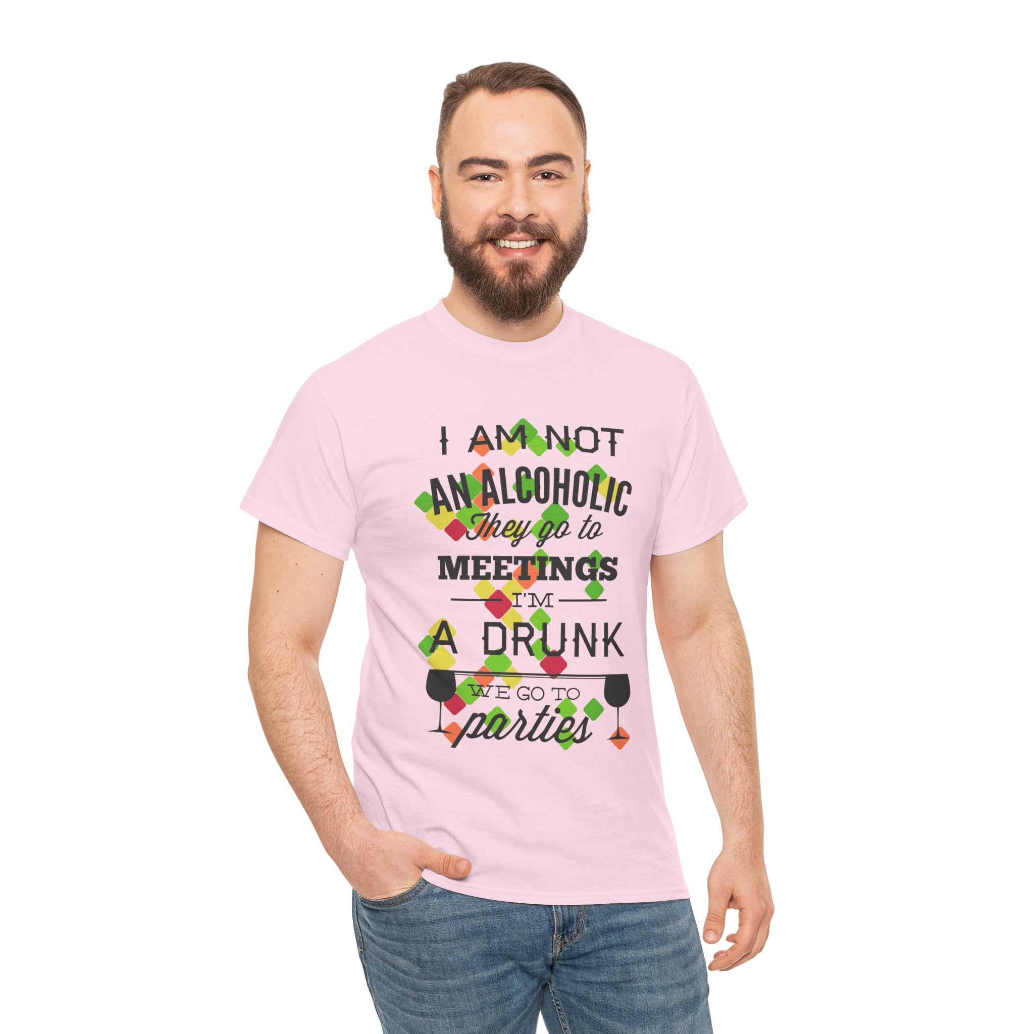 Party Hard – Men’s Heavy Cotton Funny Drunk T-Shirt