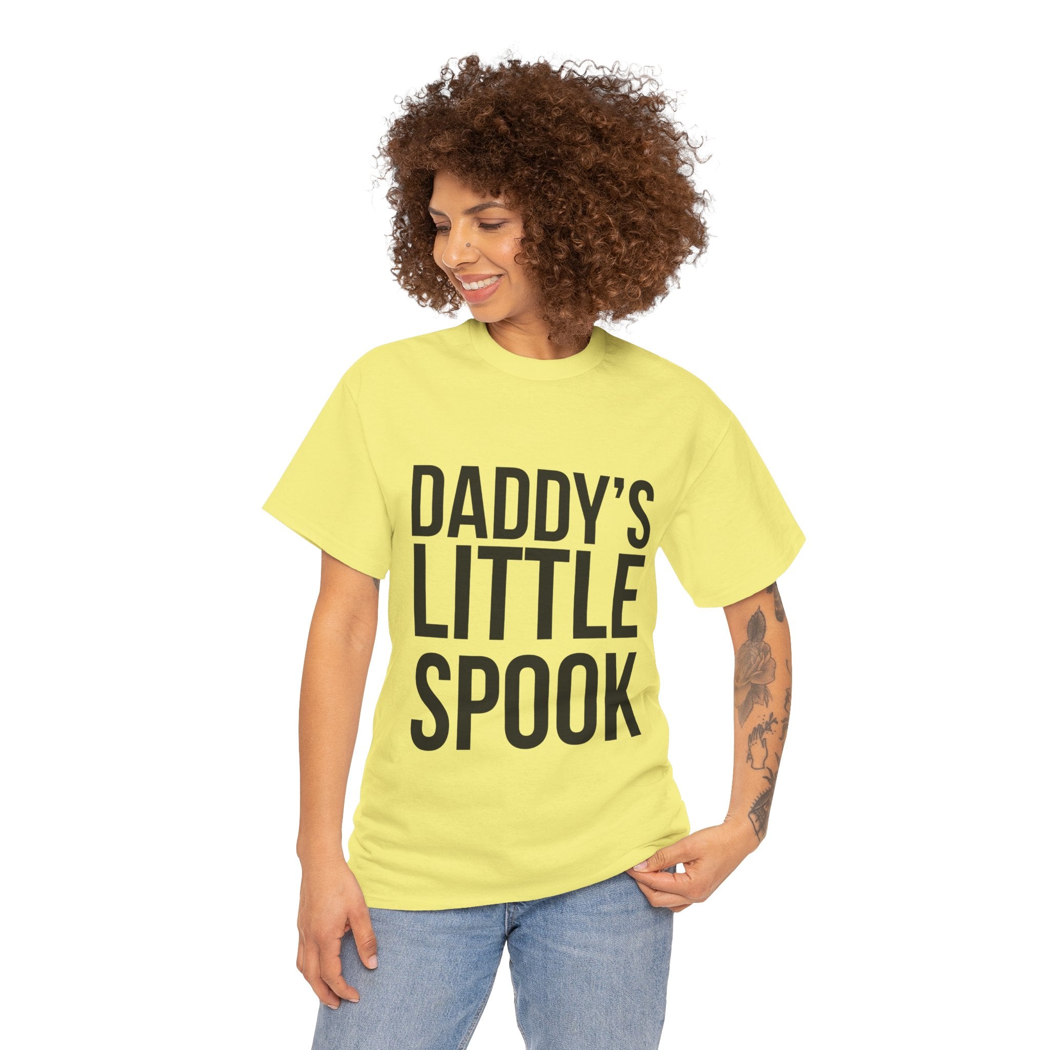 Daddy’s Little Spook – Women’s Halloween Heavy Cotton T-Shirt