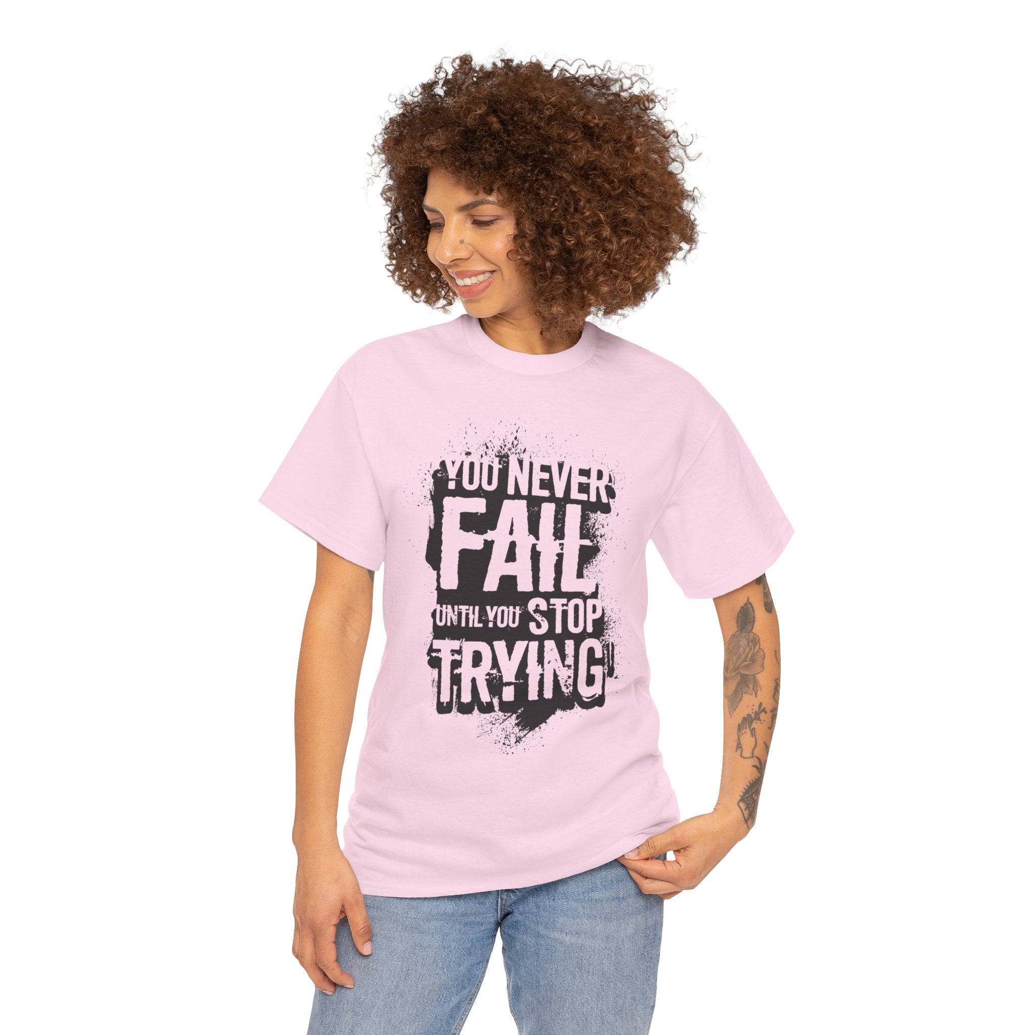 Well Done Is Better Than Well Said – Women’s Inspirational Heavy Cotton T-Shirt