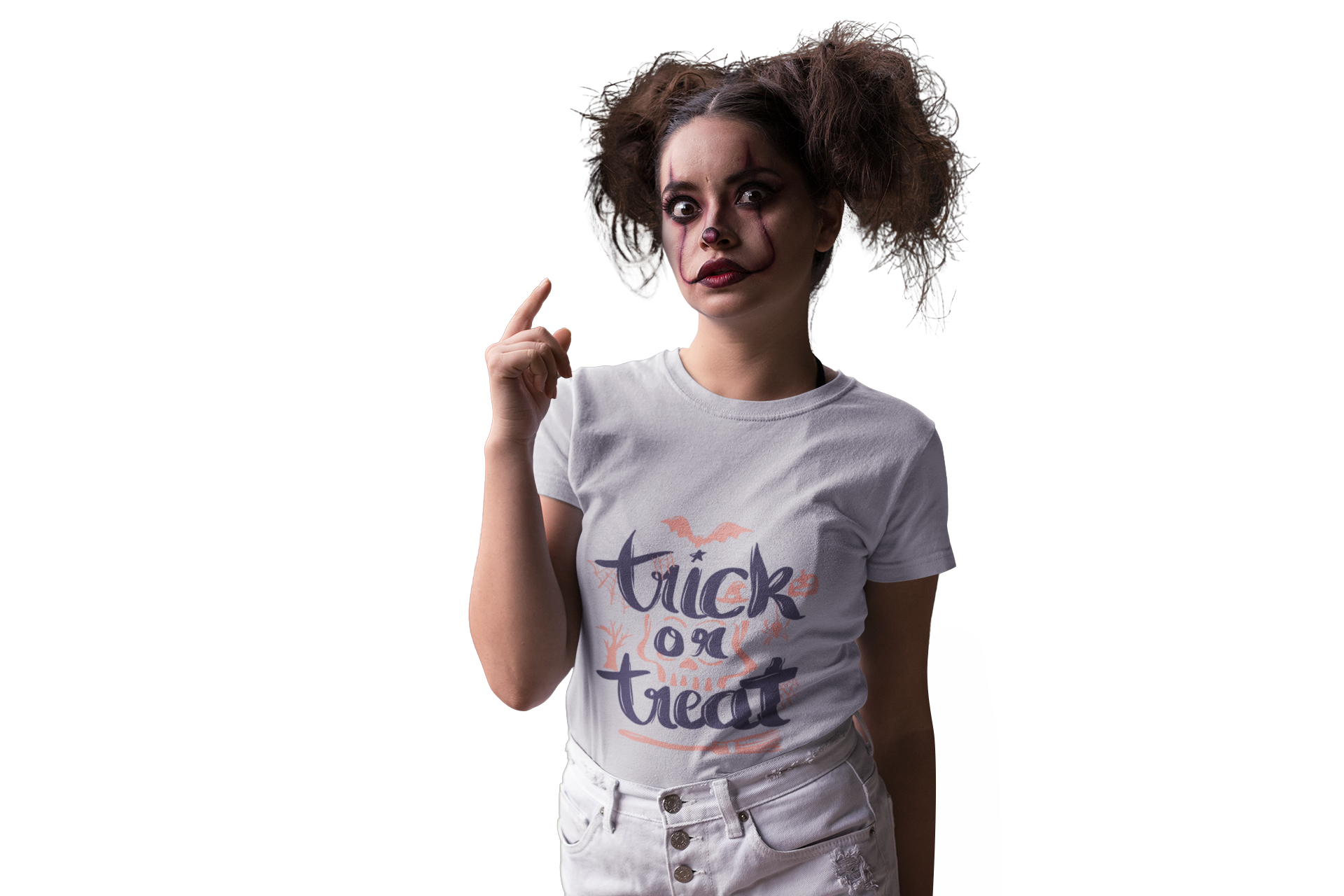 Women’s Trick or Treat Halloween T-Shirt – Spooky & Fun Graphic Tee