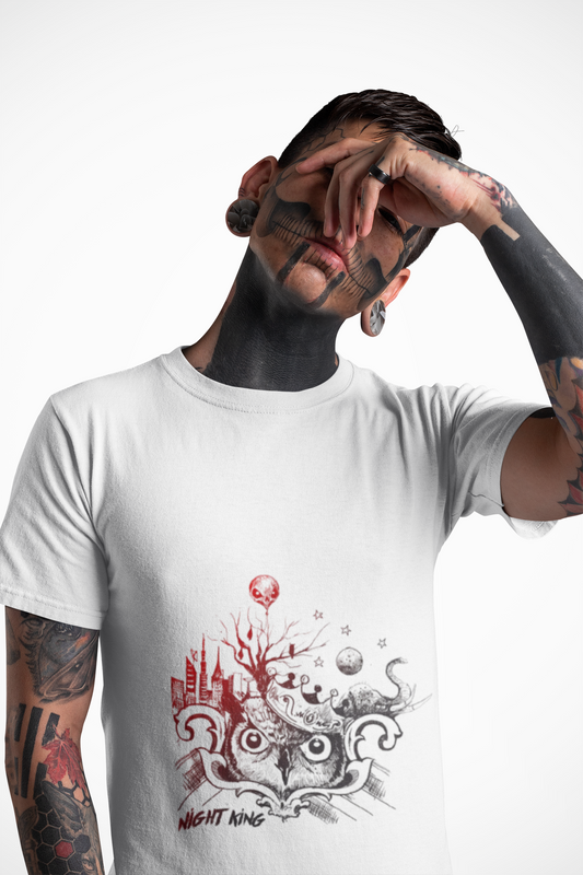 Night King Owl Men, Halloween Outfit, Gift for Fans, Graphic Tee, Cozy Fashion