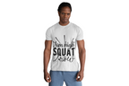 Men's Motivational Workout T-Shirt - "Aim High Squat Low"