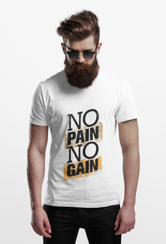 No Pain No Gain – Men’s Heavy Cotton Motivational Tee