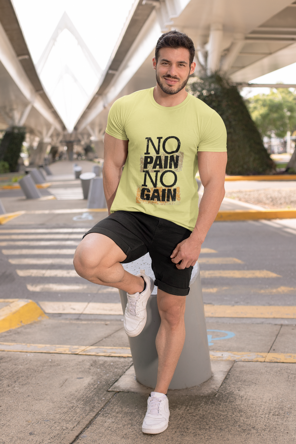 No Pain No Gain – Men’s Heavy Cotton Motivational Tee