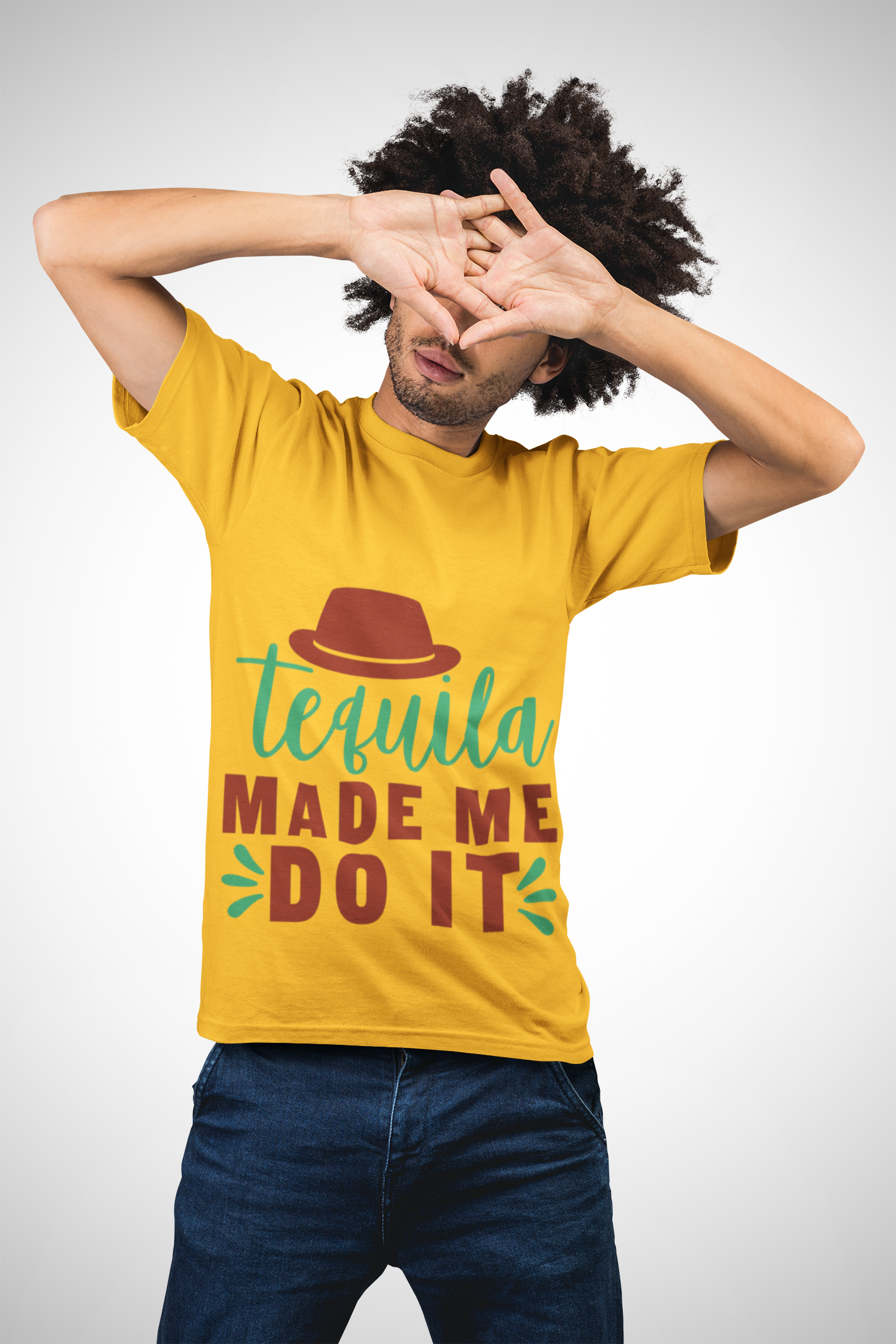 Tequila Made Me Do It – Men’s Heavy Cotton Graphic T-Shirt