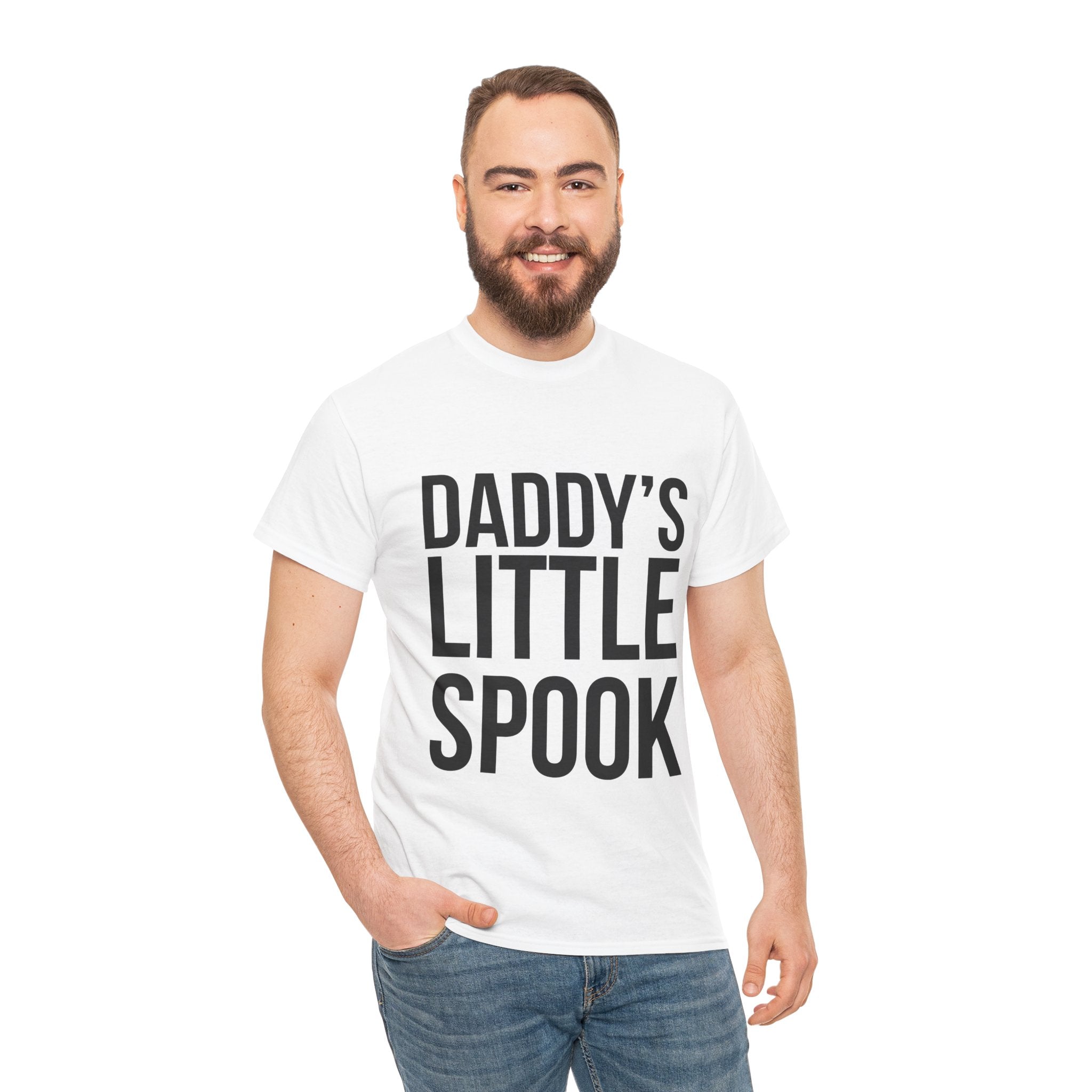 Daddy’s Little Spook – Men’s Halloween Heavy Cotton T-Shirt