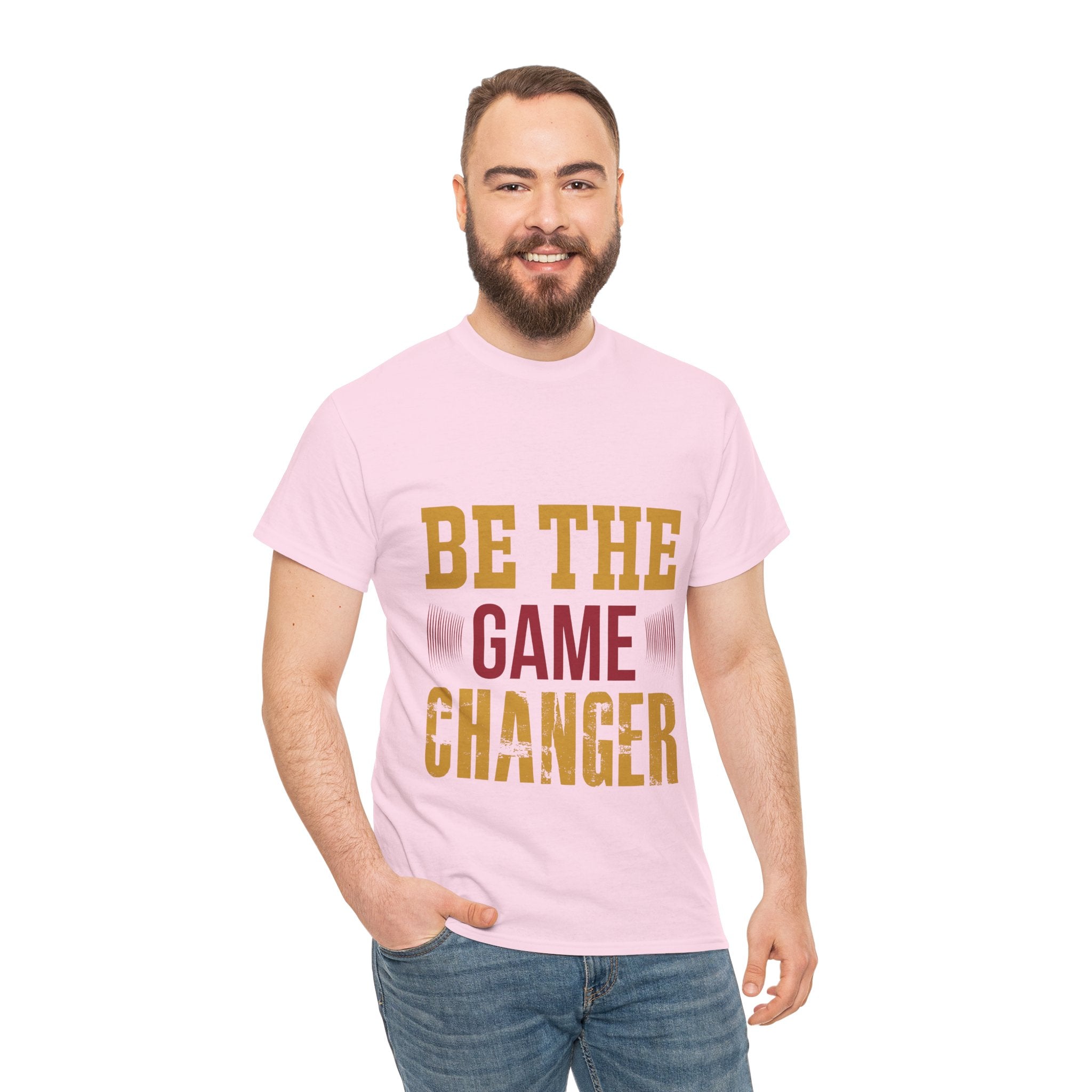 Be the Game Changer – Men’s Motivational Heavy Cotton T-Shirt